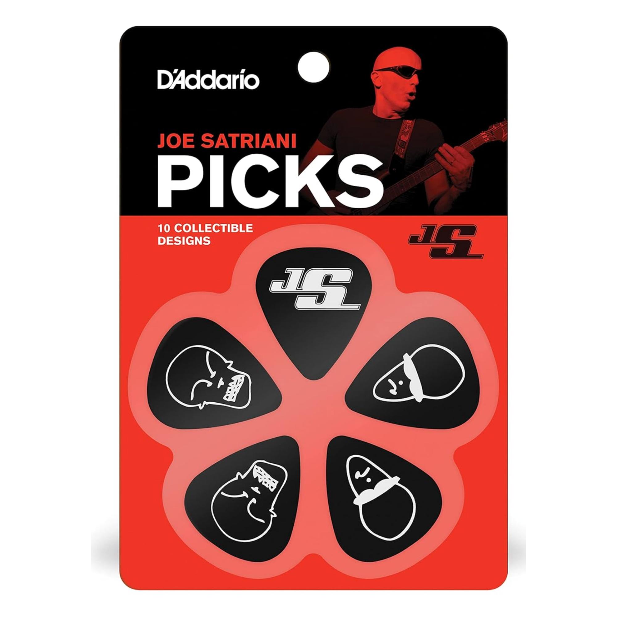 Planet Waves 1CBK4-10JS Satriani Joe Medium Guitar Picks Black