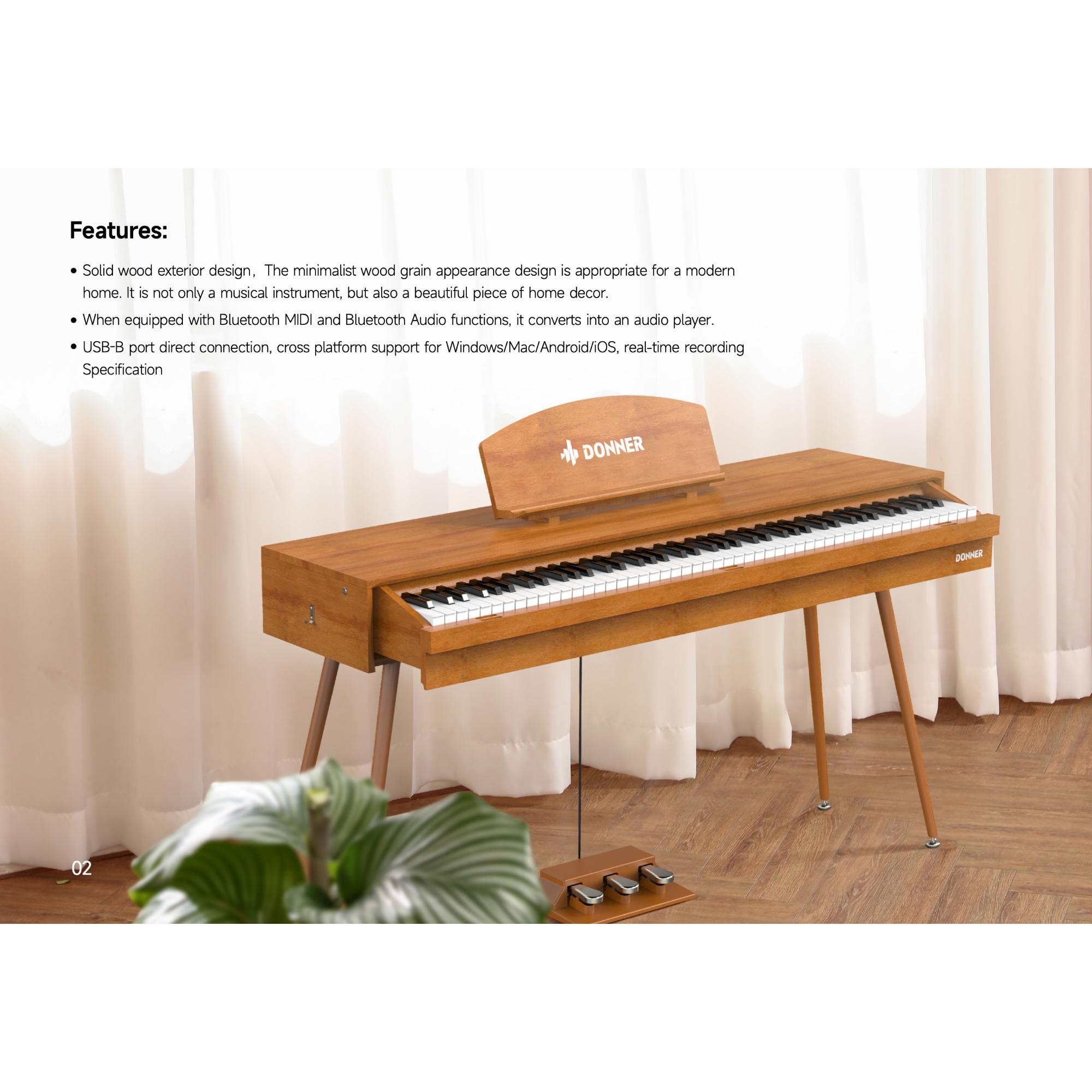 DONNER DDP-80 PRO MODERN HOME STYLE DIGITAL PIANO