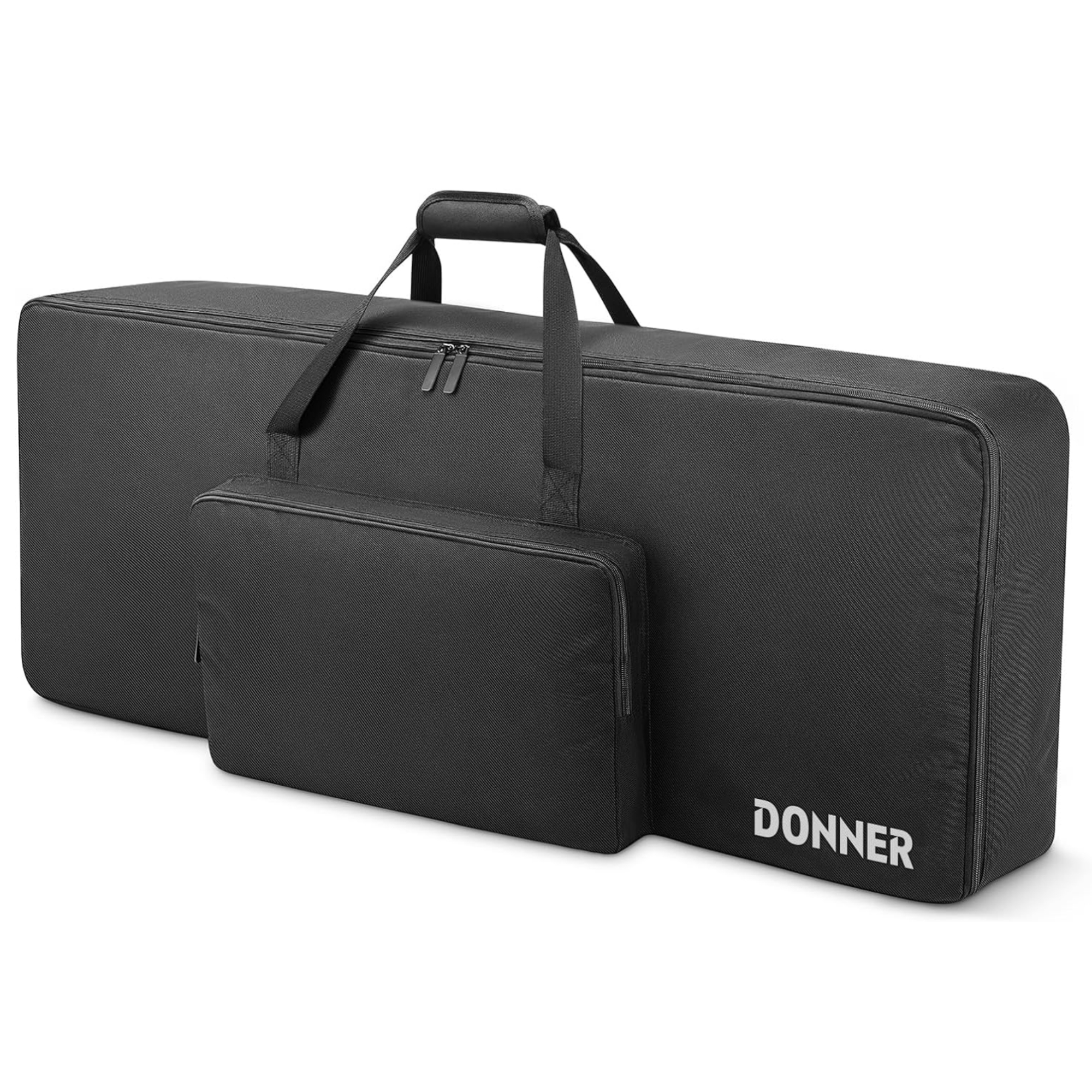 Donner 61 Key Keyboard Case Portable Electric Piano Keyboard Gig Bag Waterproof Durable 600D Nylon Oxford Cloth 10mm Cotton Padded 41x 16x 5 Black
