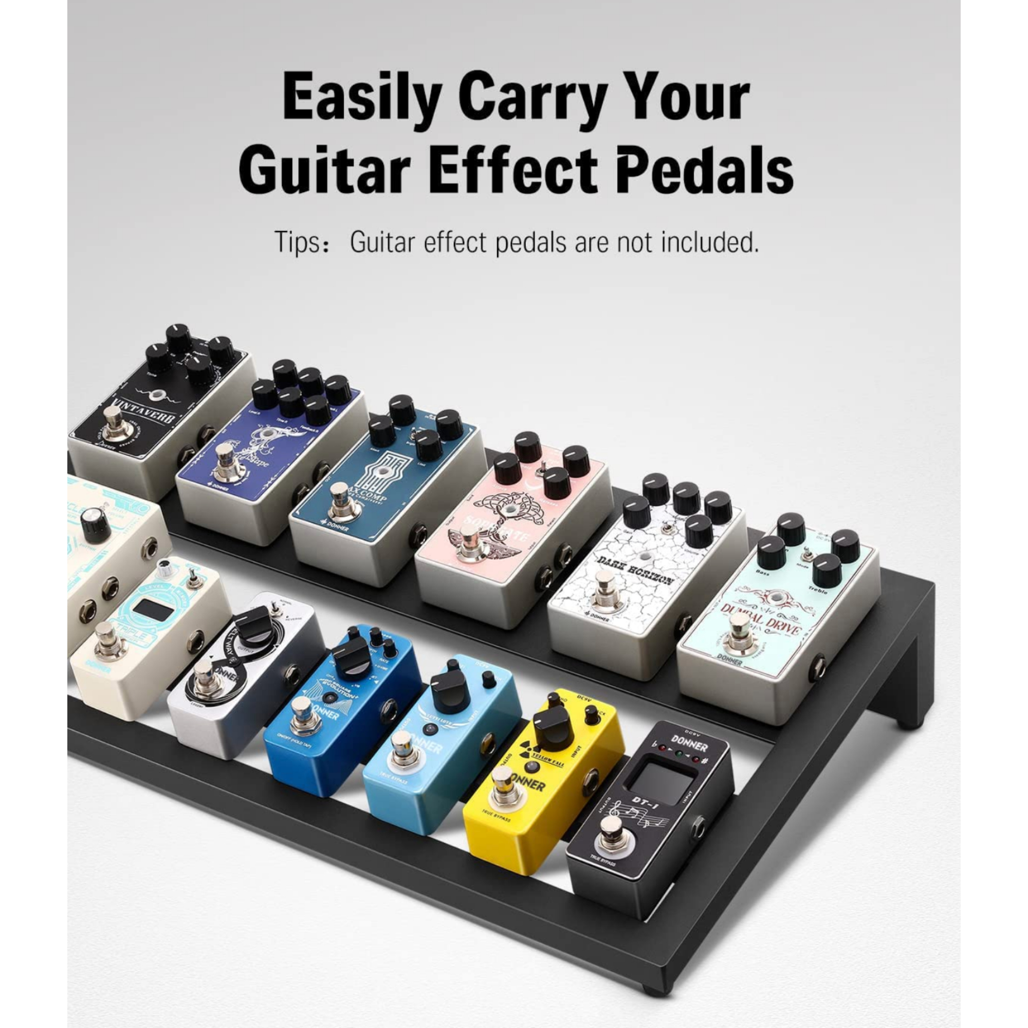 Donner Guitar Pedal Board Case DB-3 Aluminium Pedalboard 20 x 114 x 4 with Bag