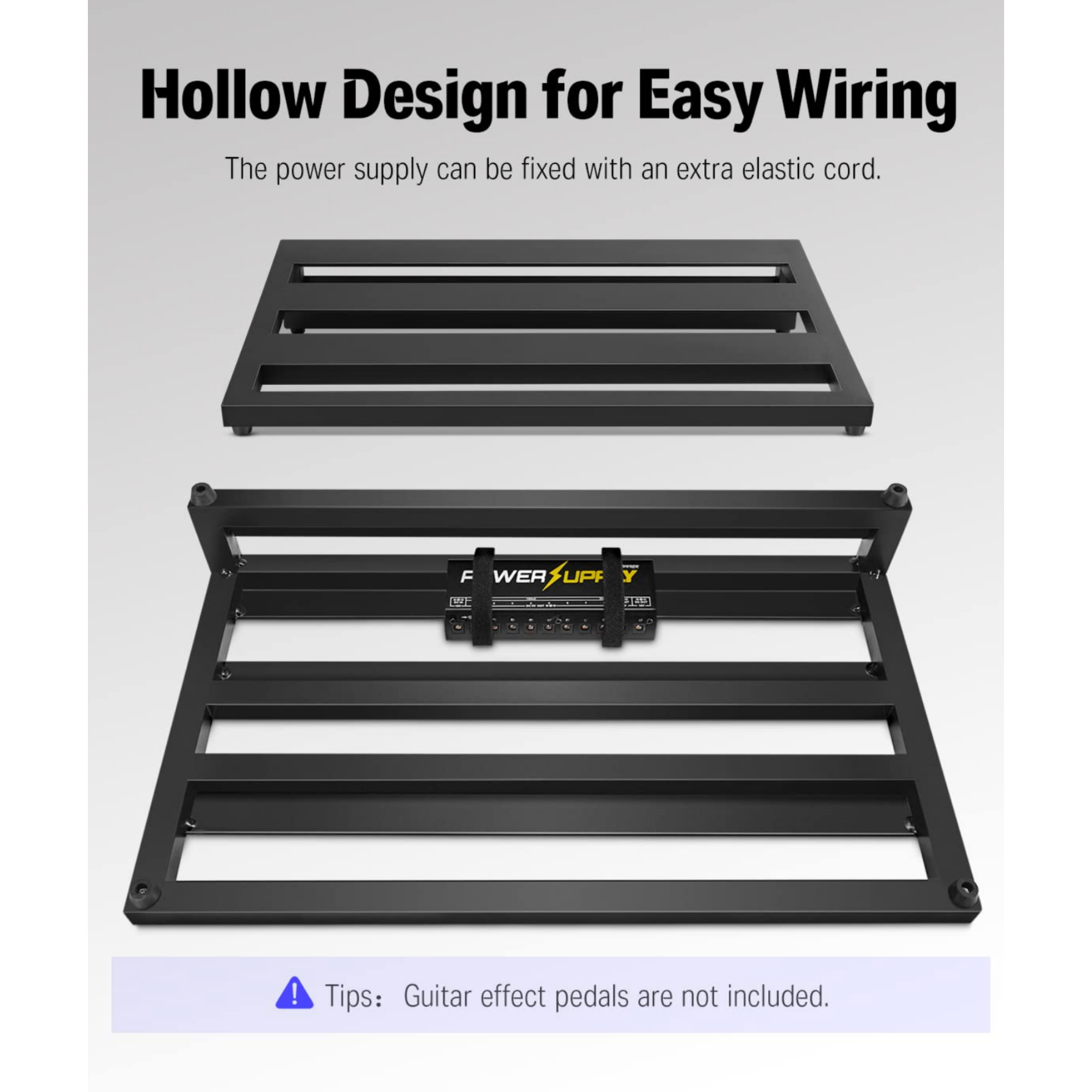 Donner Guitar Pedal Board Case DB-3 Aluminium Pedalboard 20 x 114 x 4 with Bag