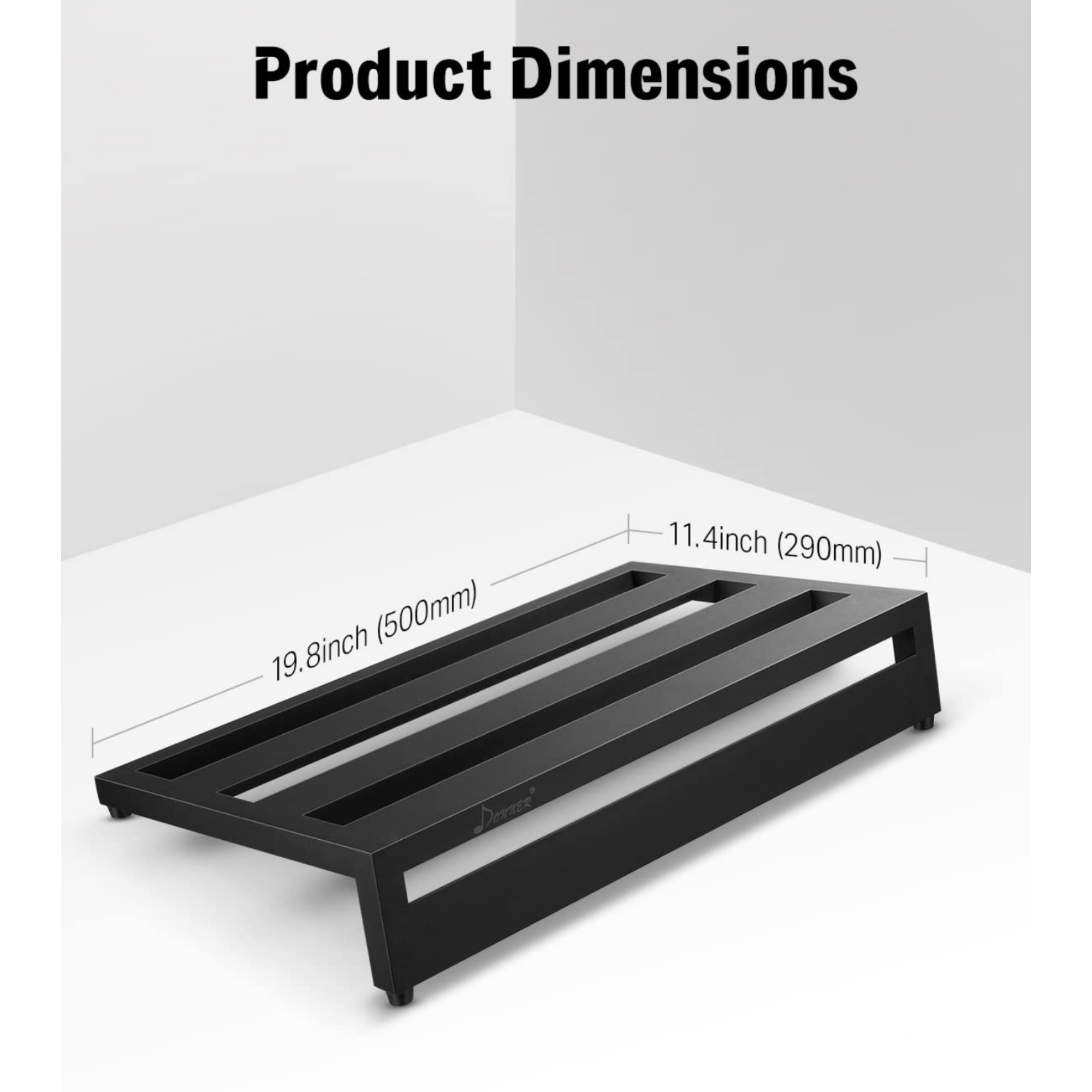 Donner Guitar Pedal Board Case DB-3 Aluminium Pedalboard 20 x 114 x 4 with Bag