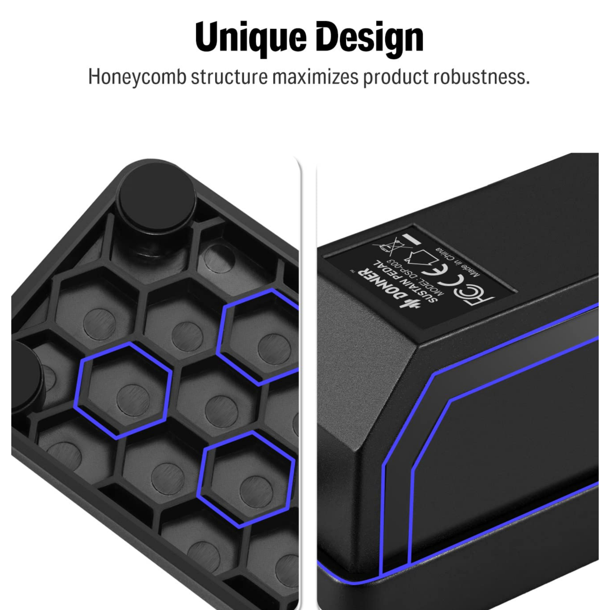 Donner DSP-003 Universal Sustain Pedal with Polarity Switch for MIDI Keyboards Digital Pianos Synth 14 Inch Jack