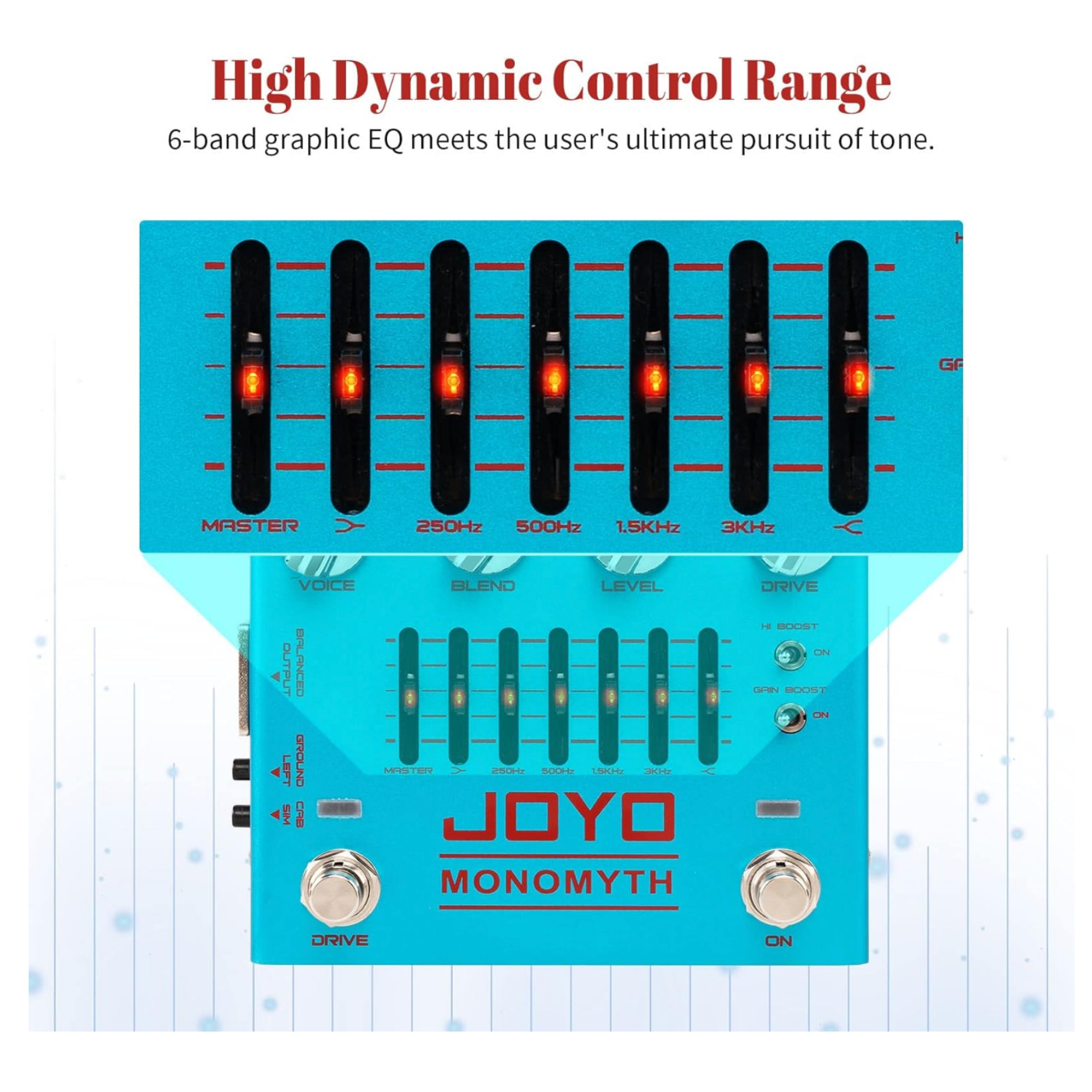 JOYO R-26 Monomyth Bass Preamp and DI Effects Pedal True Bypass Cab Sim EQ