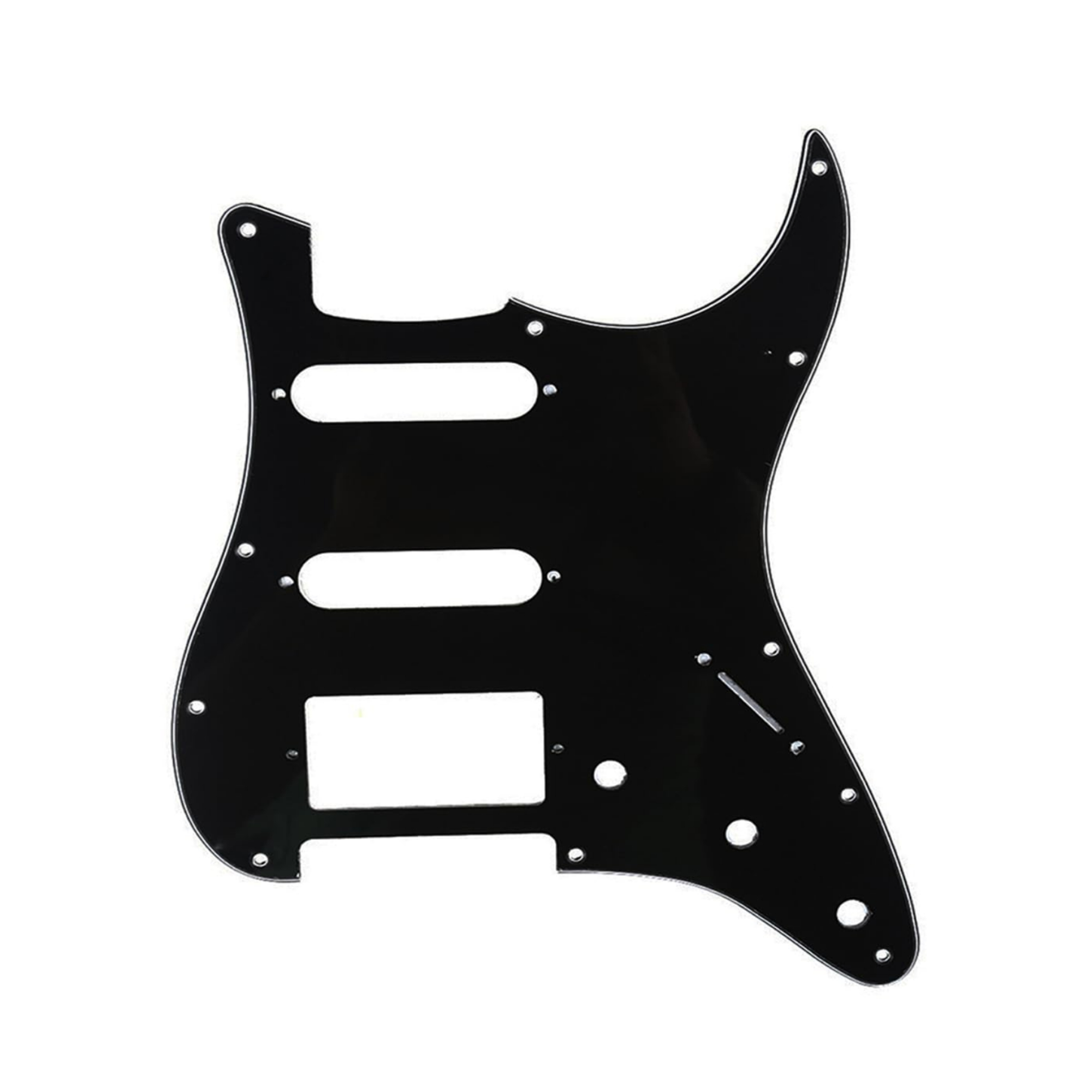 Strydom HSS 11 Hole Guitar Strat Pickguard Black for Fender USAMexican Made Standard Stratocaster Modern Style 3Ply