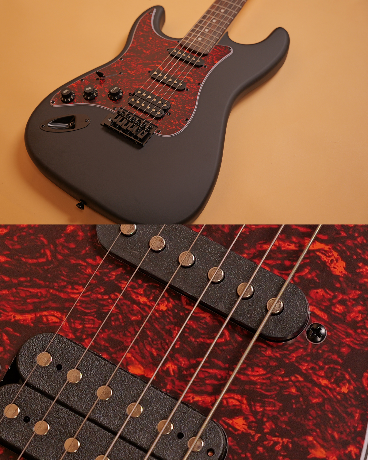 Strydom ST20R Left-Handed Stratway Carbon Electric Guitar HSS Matte Black