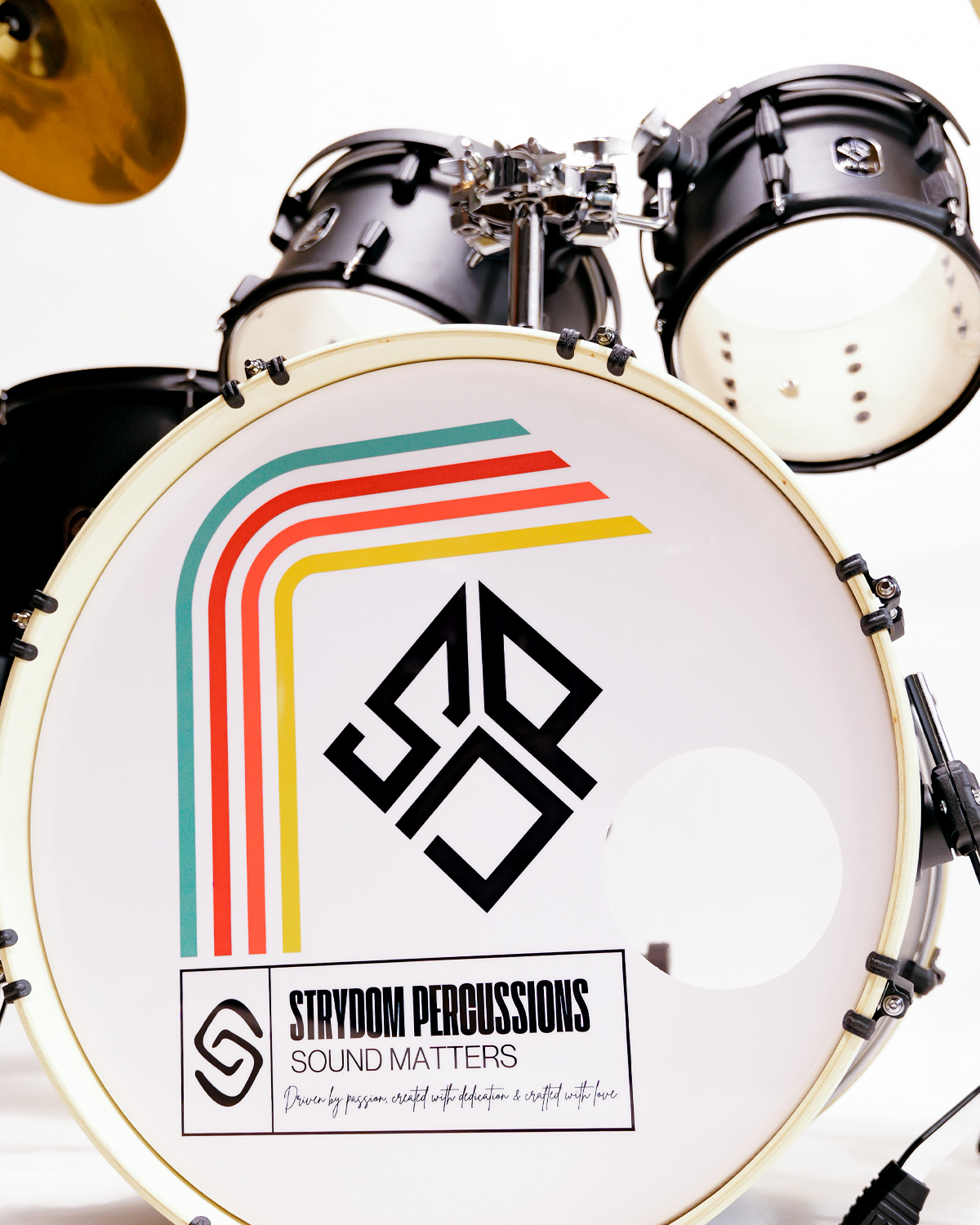Strydom Sonic Pro Acoustic DrumKit Bourbon grain gloss