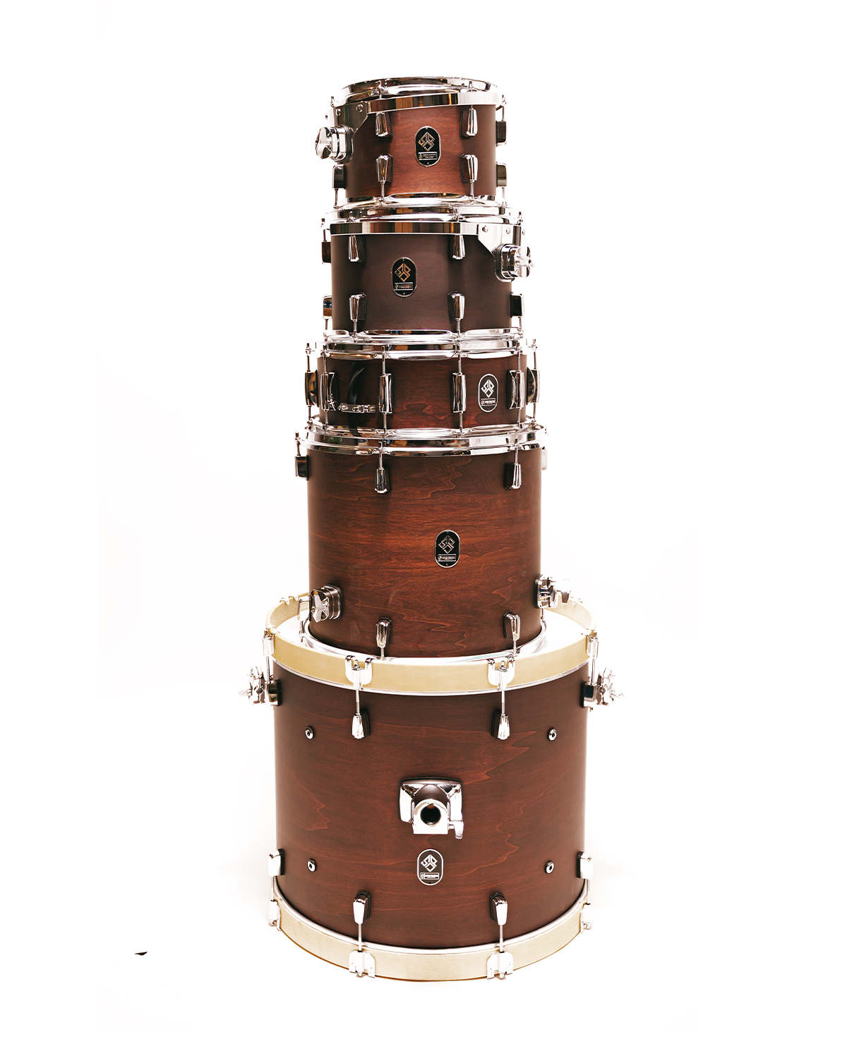 Strydom Sonic Pro Acoustic DrumKit Bourbon grain gloss