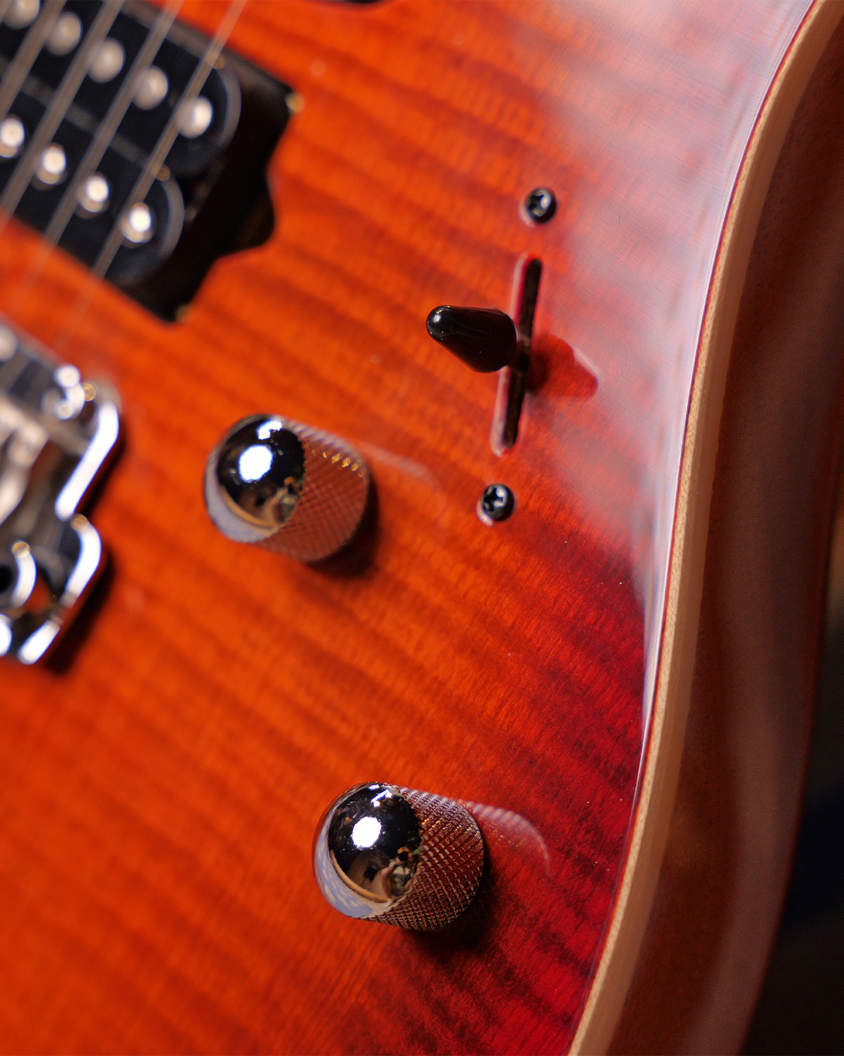 SQOE SEIB998 Volcanic Red Custom HSH Electric Guitar