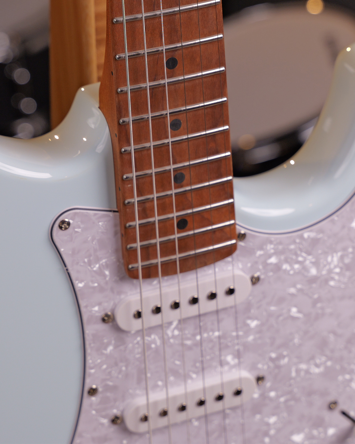 SQOE SEST500 Macaron Blue Electric Guitar HSS