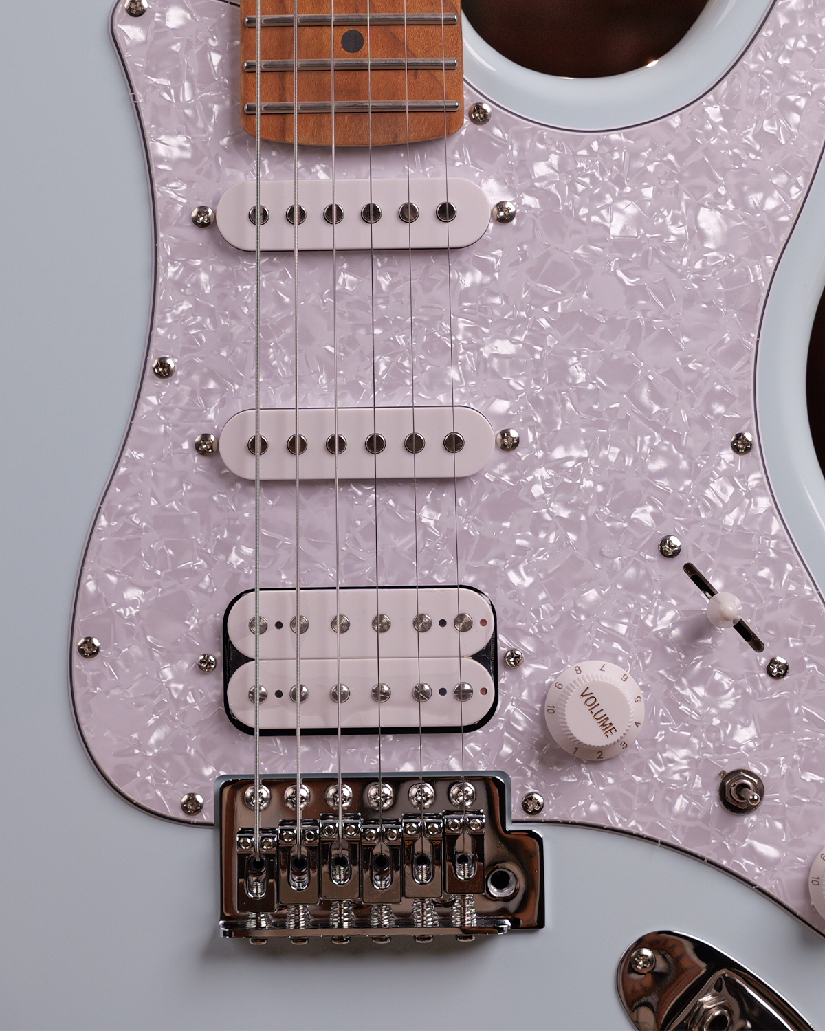 SQOE SEST500 Macaron Blue Electric Guitar HSS