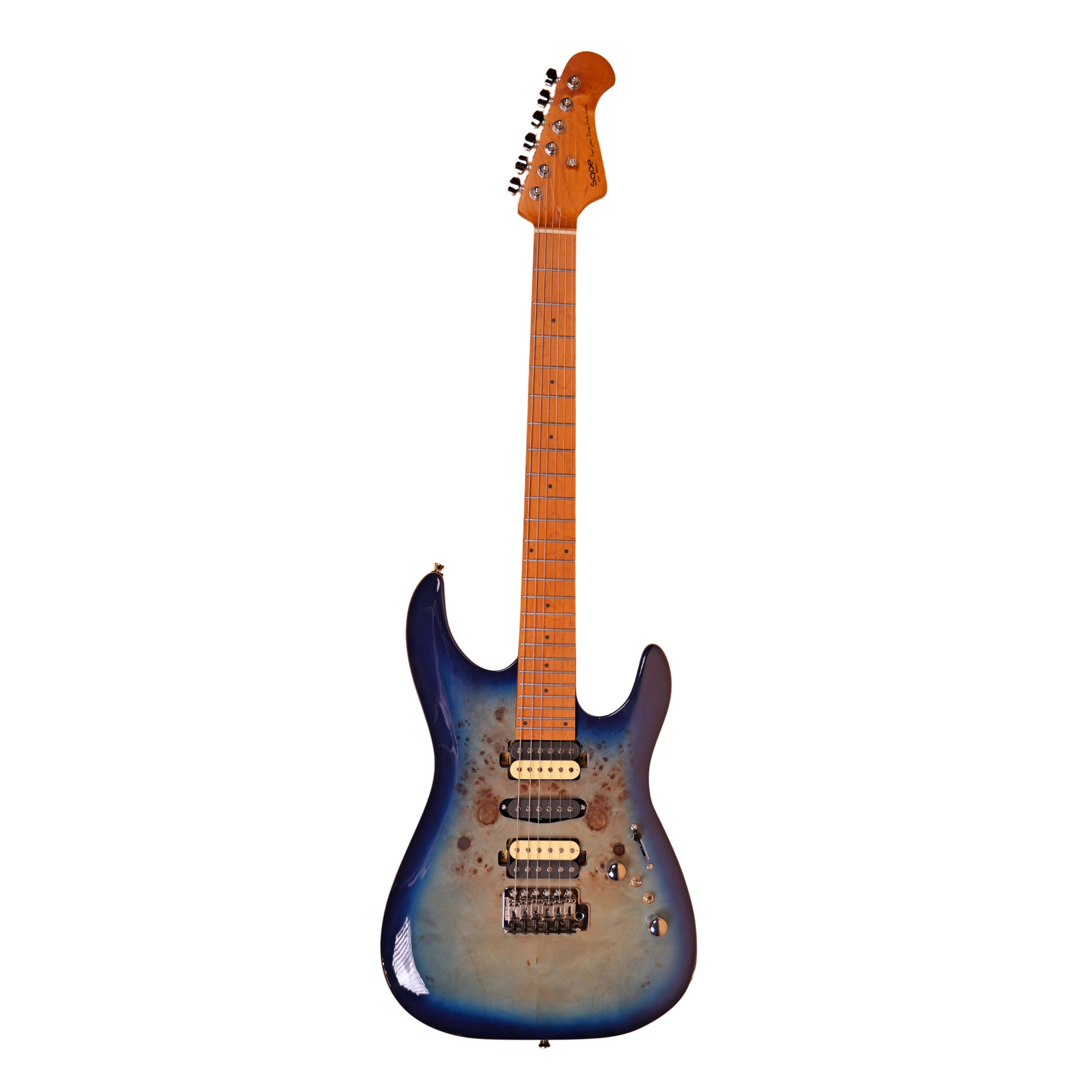 SQOE SEIB550 Ocean Burl HSH Alnico 5 Roasted Maple