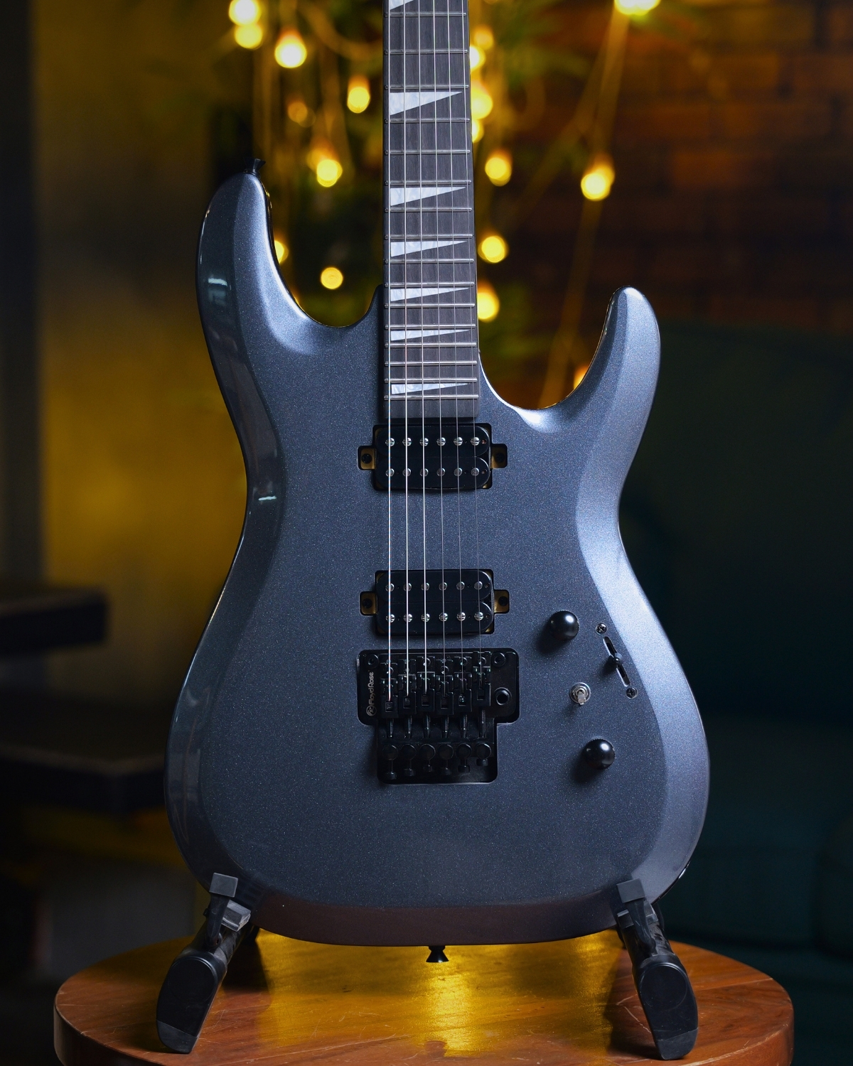 SQOE SEFR700 Ice sand silver metallic HH Floyd Rose Electric Guitar  Alnico Pickups  Coil Split