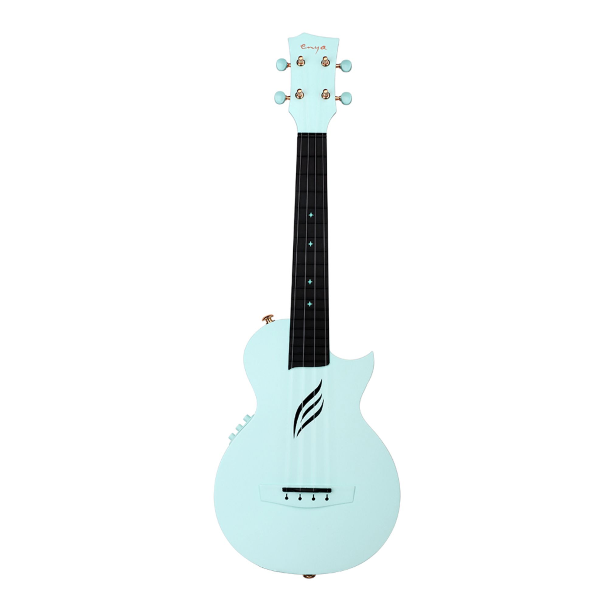 Enya Concert Nova UE Carbon Fiber Travel Ukulele with AcousticPlus- Blue Matt