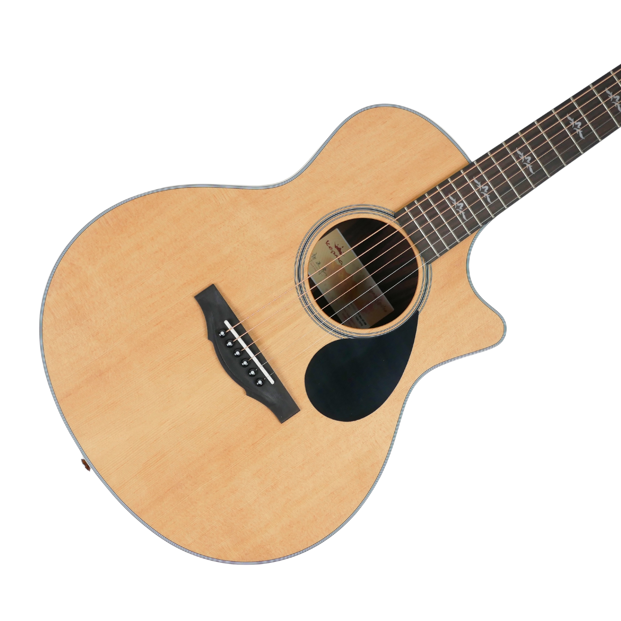 Kepma FC Mini SR Elite Series 36 inch Solid Top Cutaway Travel Acoustic Guitar - Natural Rosewood