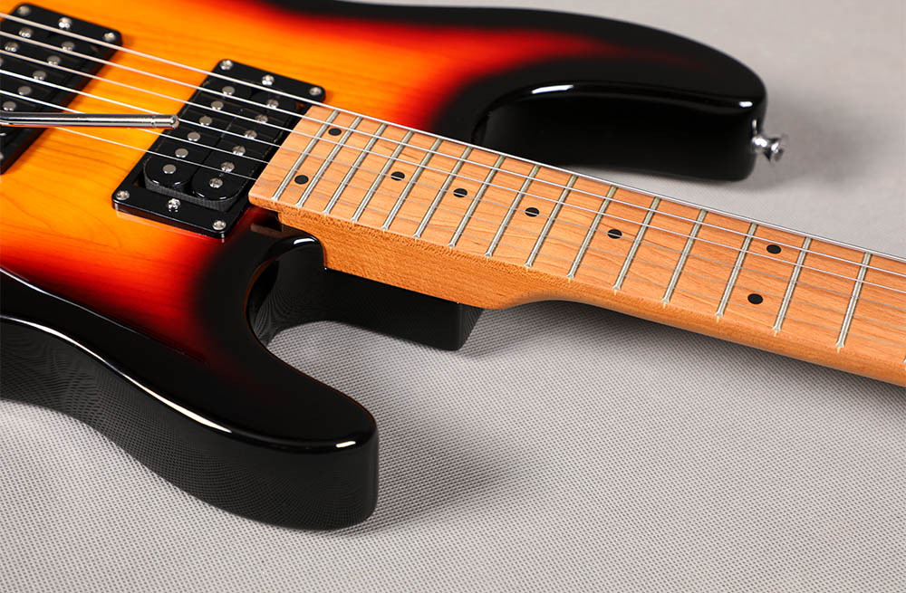 SQOE SEIB450 Sunburst roasted maple neck and fretboard