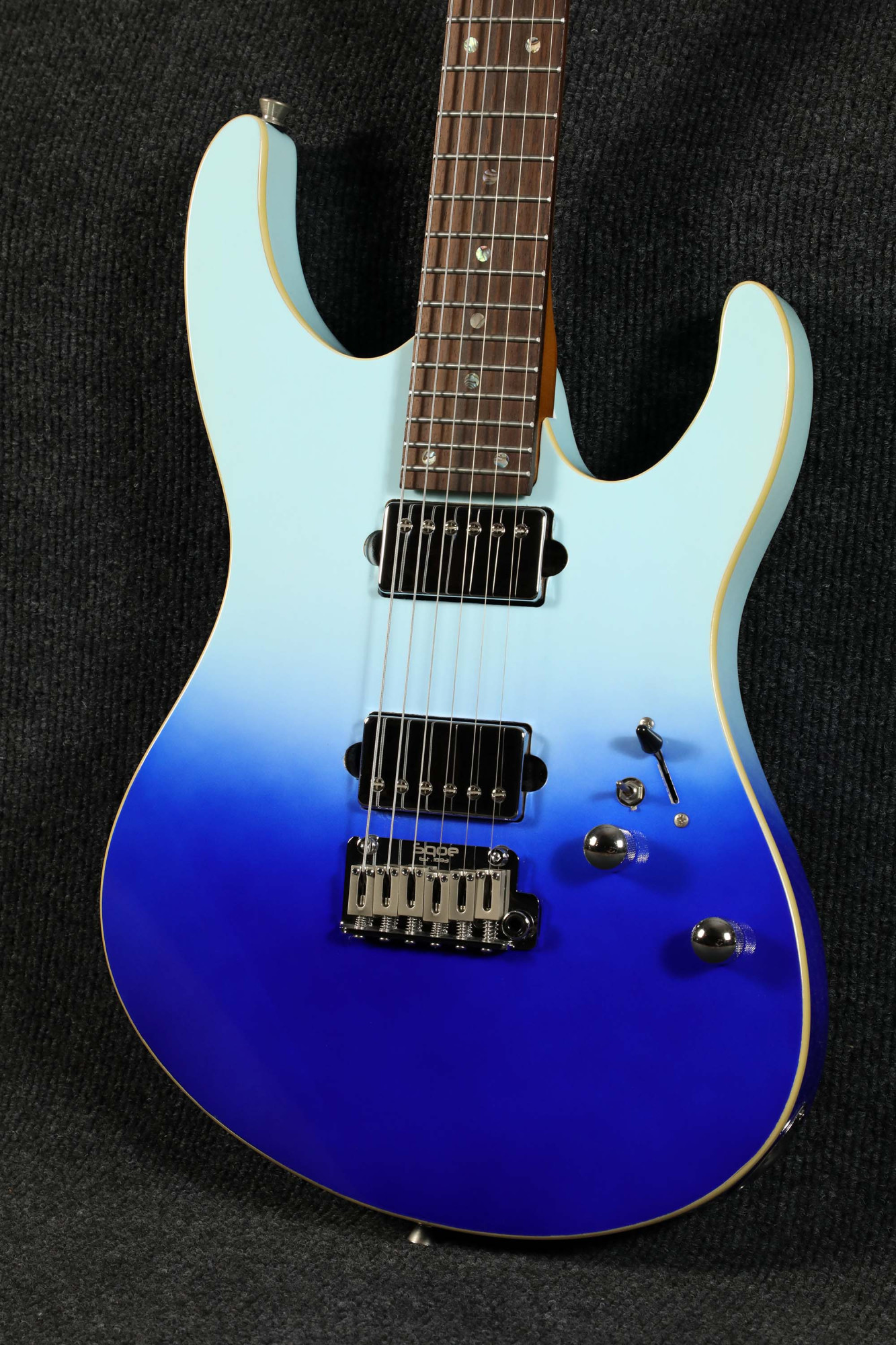 SQOE SEIB500 HH Super Strat Electric Guitar - Storm Galaxy Blue