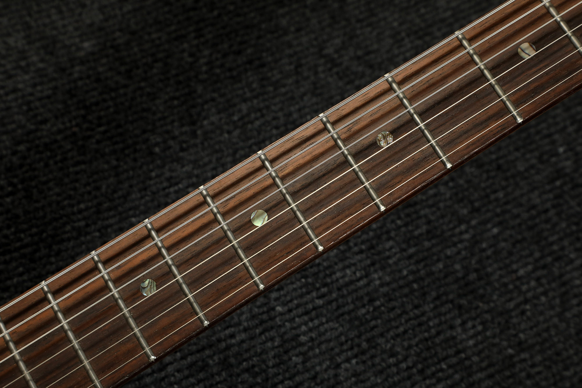 SQOE SEIB500 Storm Galaxy Blue rosewood fretboard with abalone dot inlays