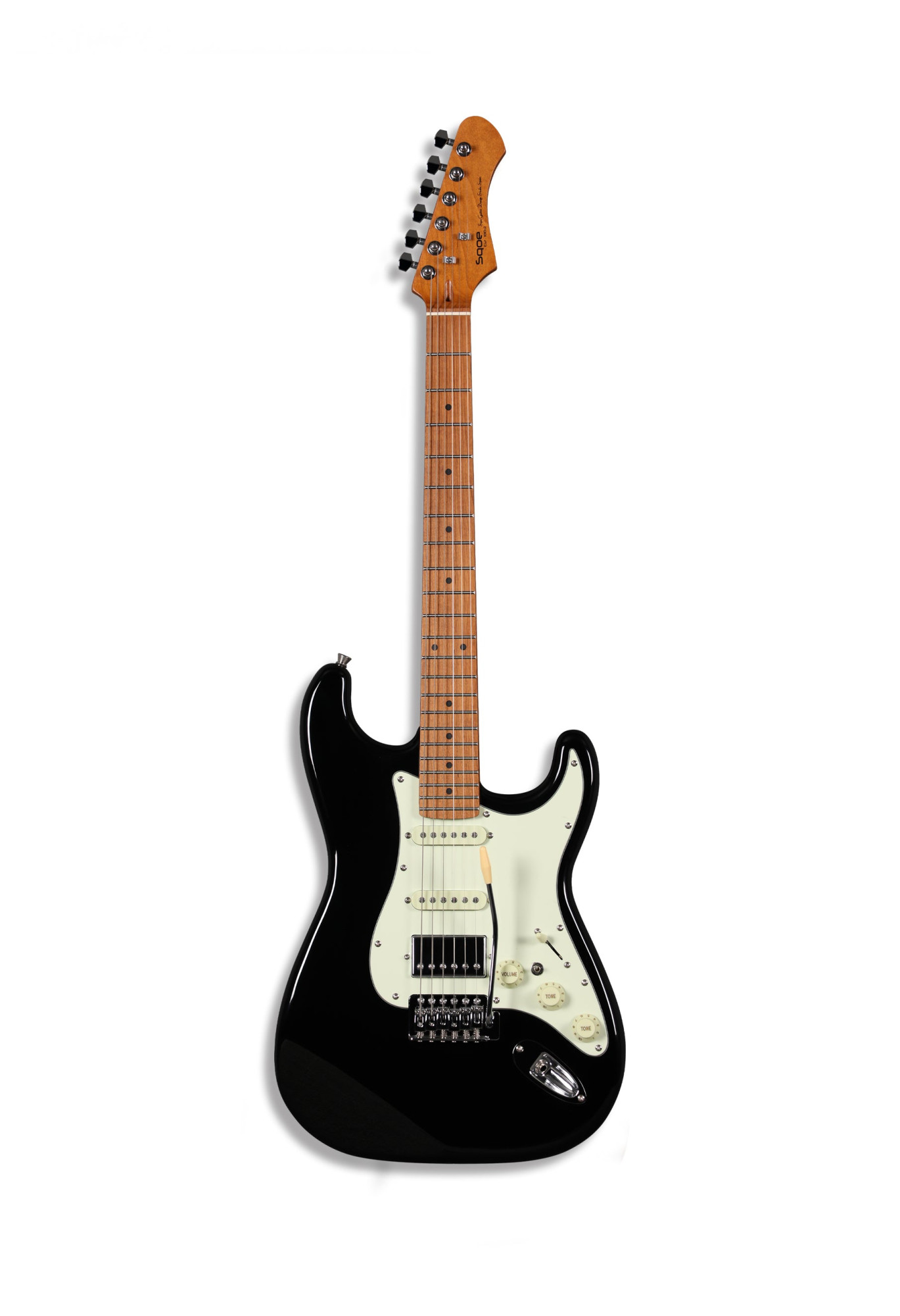 SQOE SEST600 HSS Electric Guitar - Phantom Black
