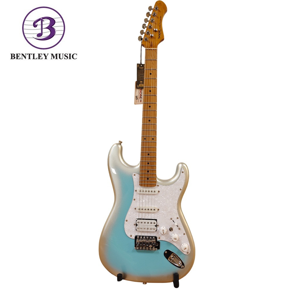 Image of SQOE SEST610 HSS Electric Guitar - Ice Flower Blue