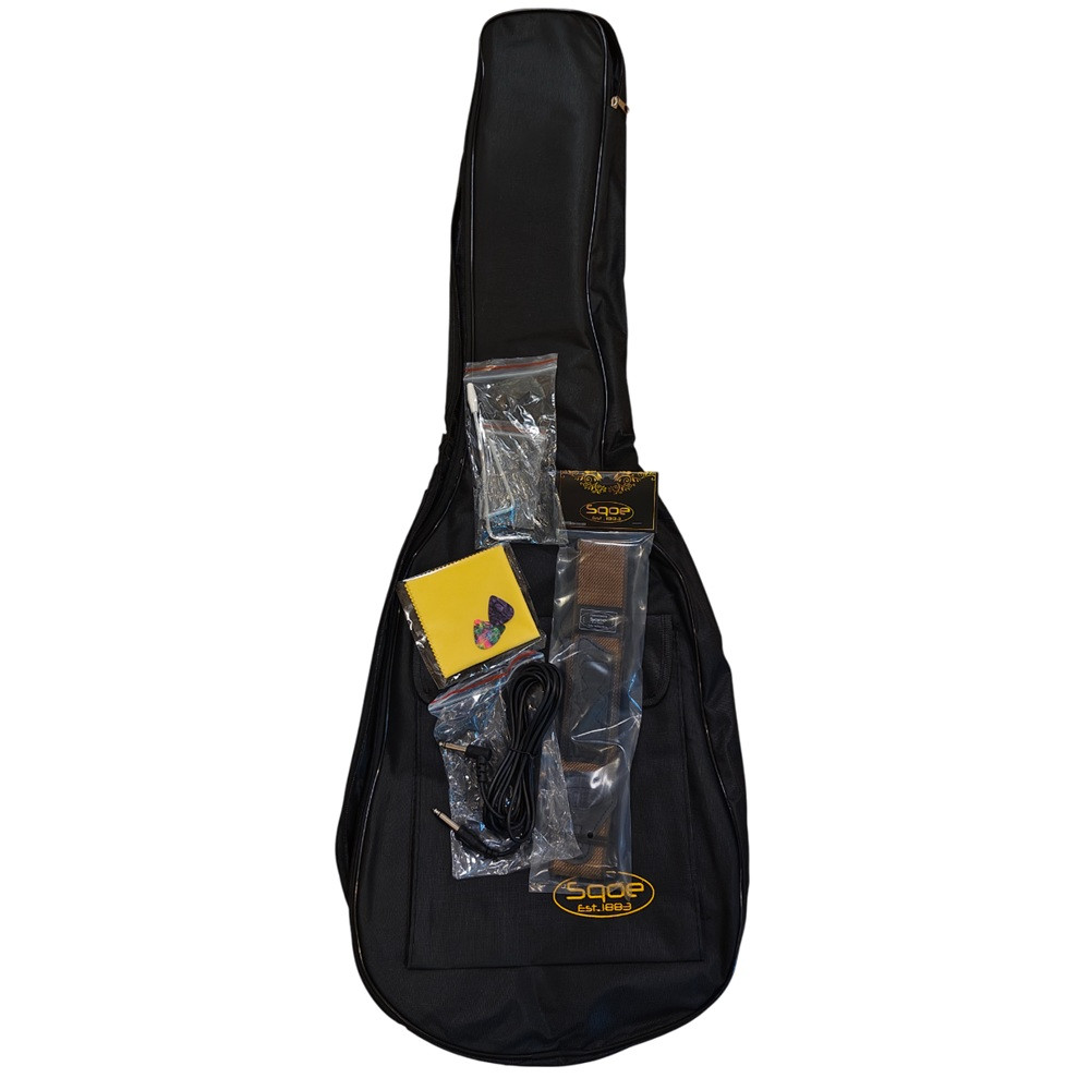 SQOE SEST610 Ice Flower Blue padded gig bag and accessory kit