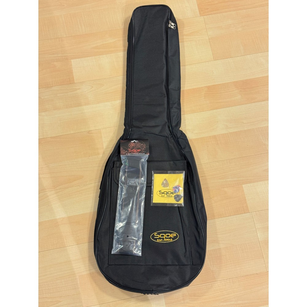SQOE SEST610 Ice Flower Purple padded gig bag and accessory kit