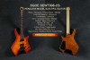 SQOE SEWT998 Headless Electric Guitar - Honey-Orange Sunset