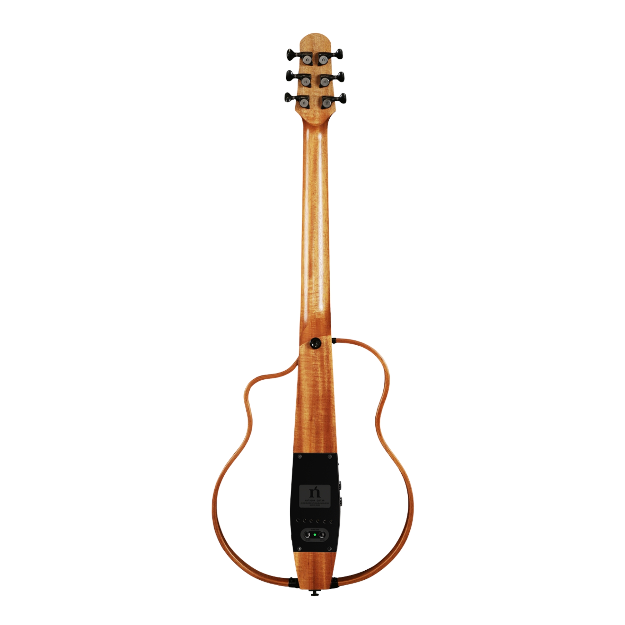 Natasha NBSG Steel String Silent Smart Guitar Mahogany