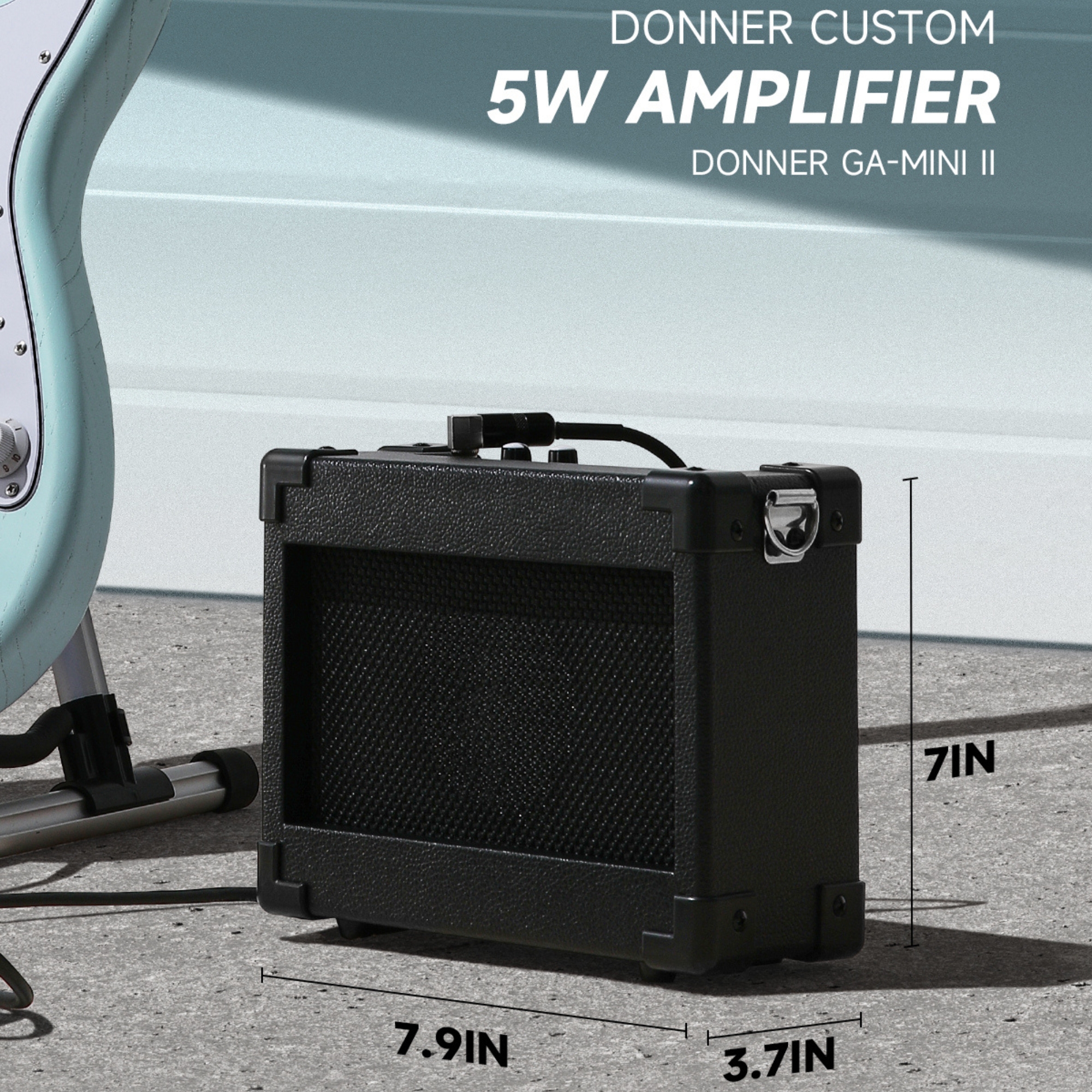 DONNER DST-80 Surf green Electric Guitar 39 Beginner Electric Guitar Kit with Amp Classic SSS Pickup Complete with Gig Bag Tuner Capo Strap Picks