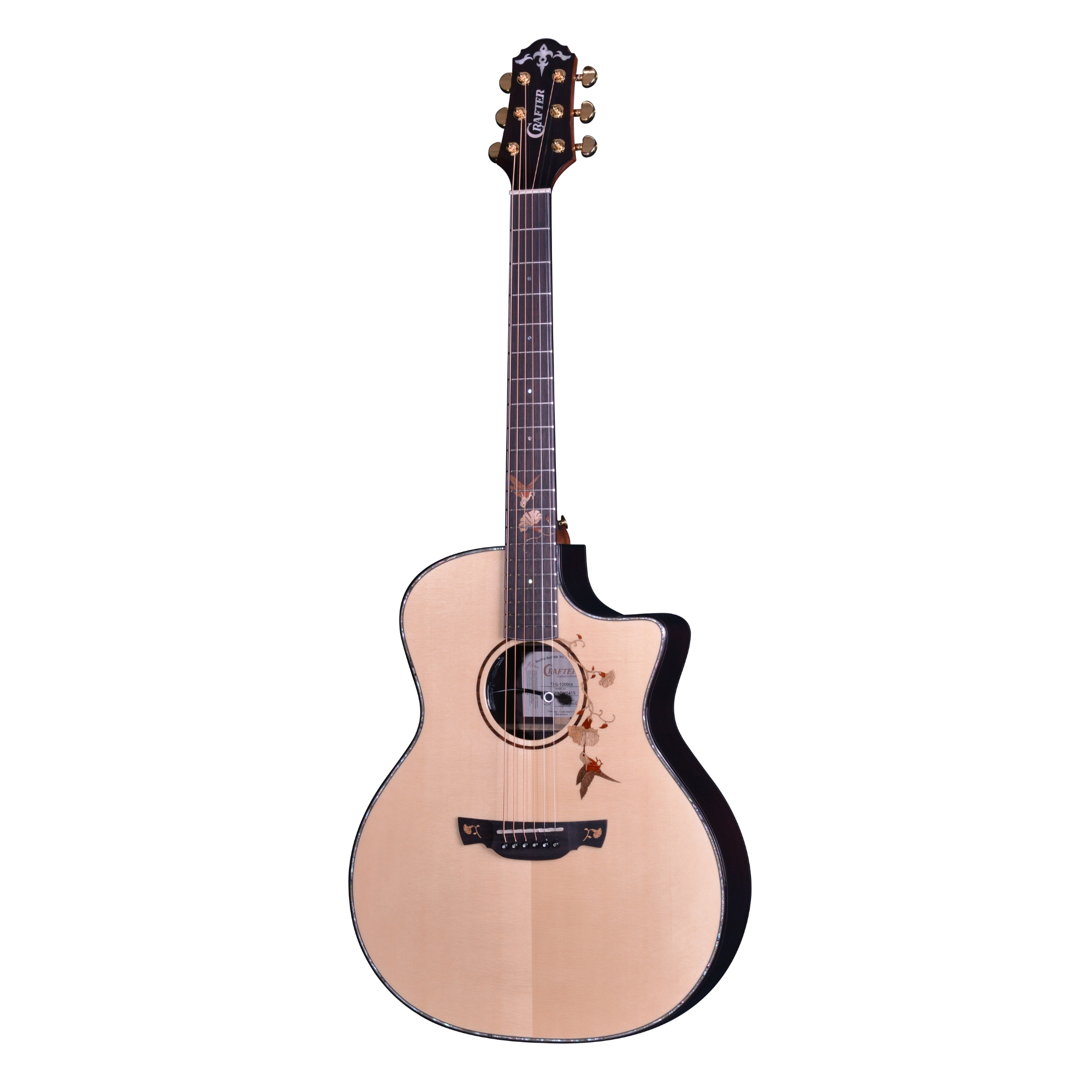 Crafter TB G1000CE Twin Birds Acoustic Electric Guitar