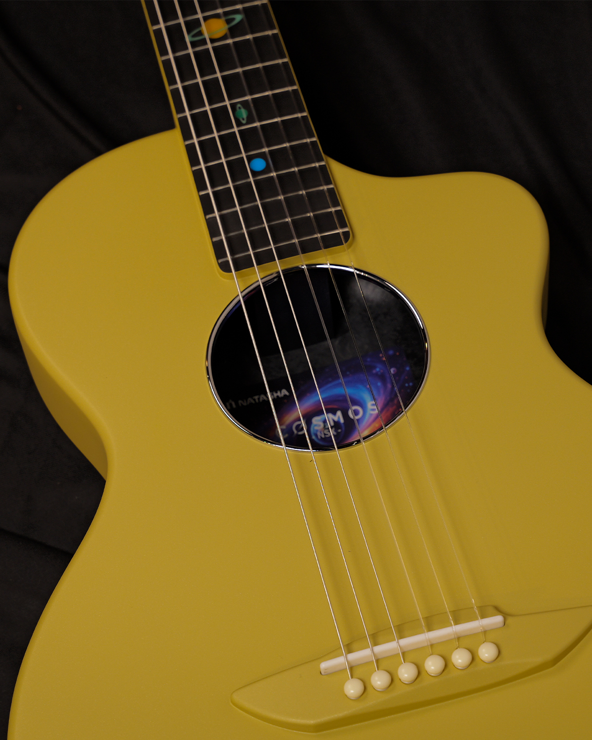 Natasha Cosmos NSX Carbon Fibre Classical Guitar with Smart Pickup glaze gold