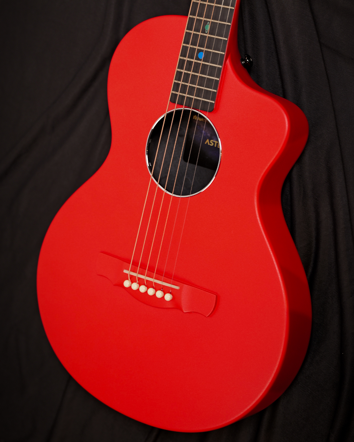Natasha Asteroid NSX  Carbon Fibre Acoustic Guitar with Smart Pickup Imperial red