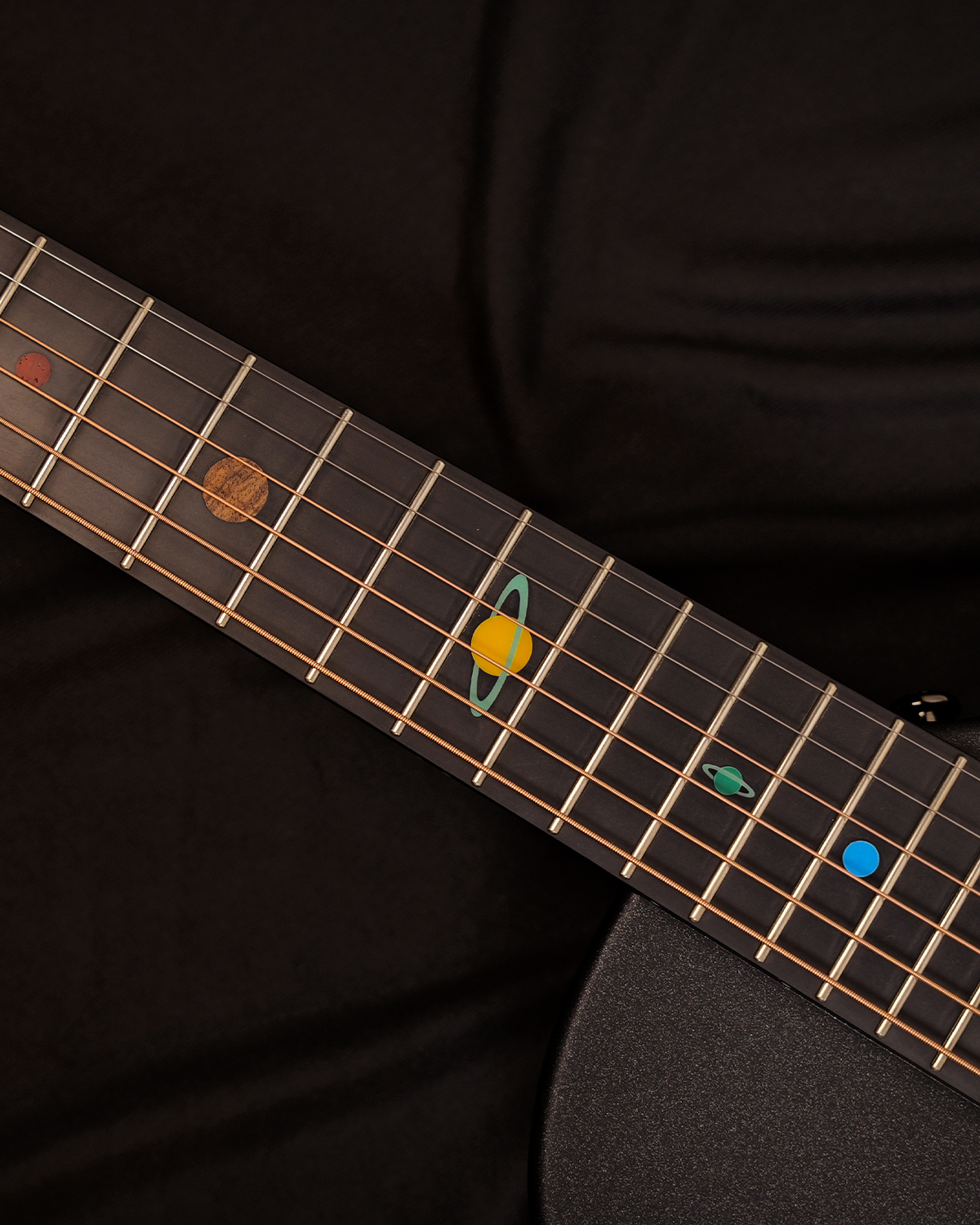 Natasha Asteroid NSX Carbon Fibre Acoustic Guitar with Smart Pickup Cosmic black