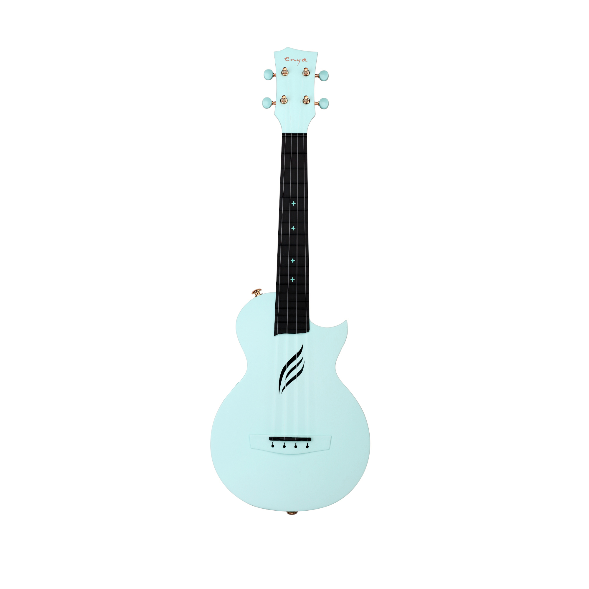 Enya Concert Nova U Carbon Fiber Travel Ukulele-Blue Matt