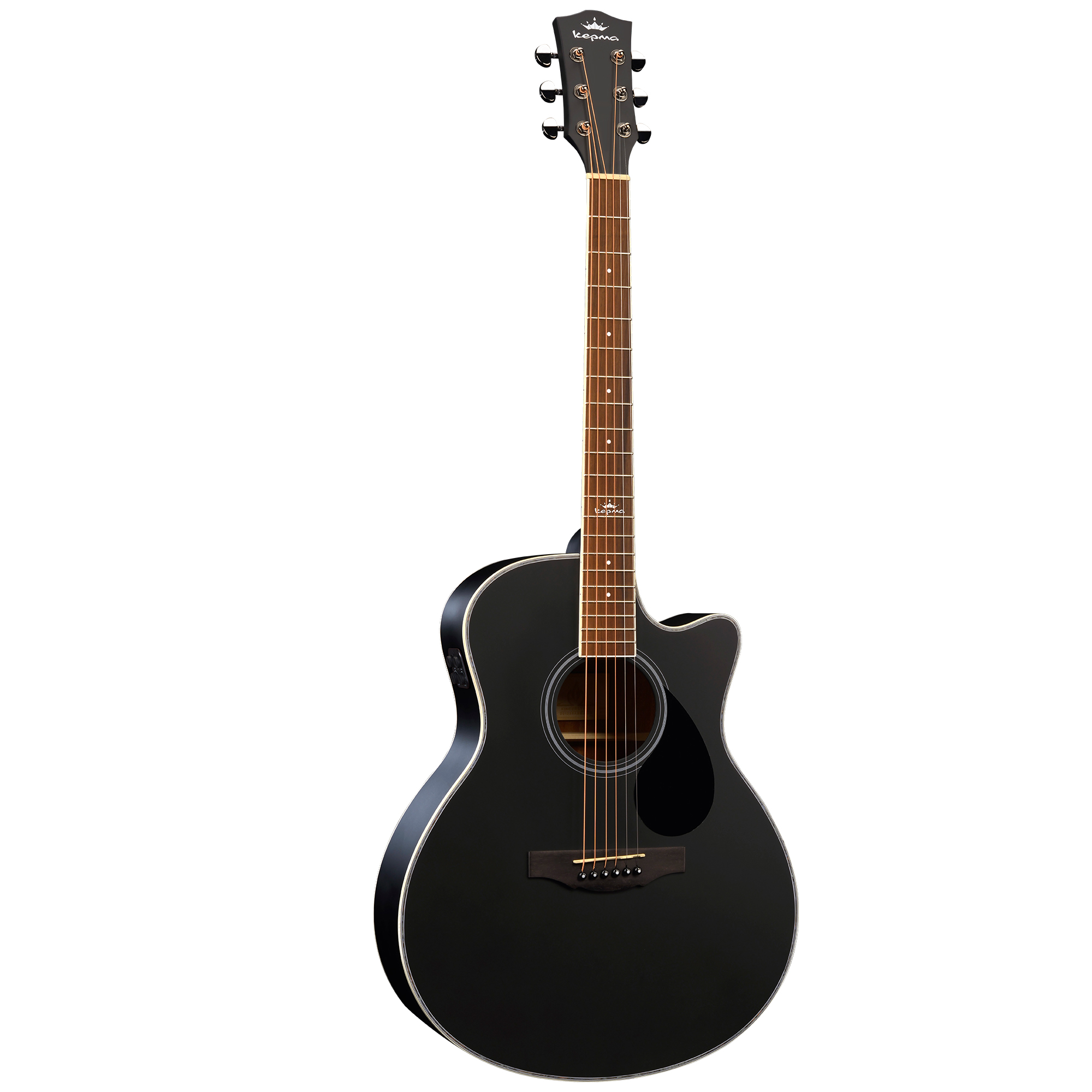 Kepma A1CE PRO TRANS K10- Semi acoustic Guitar- Black Matt