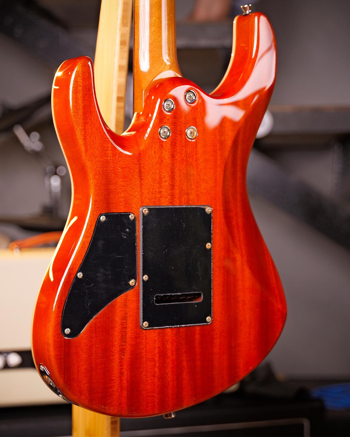 SQOE SEIB998 Volcanic Red Custom HSH Electric Guitar