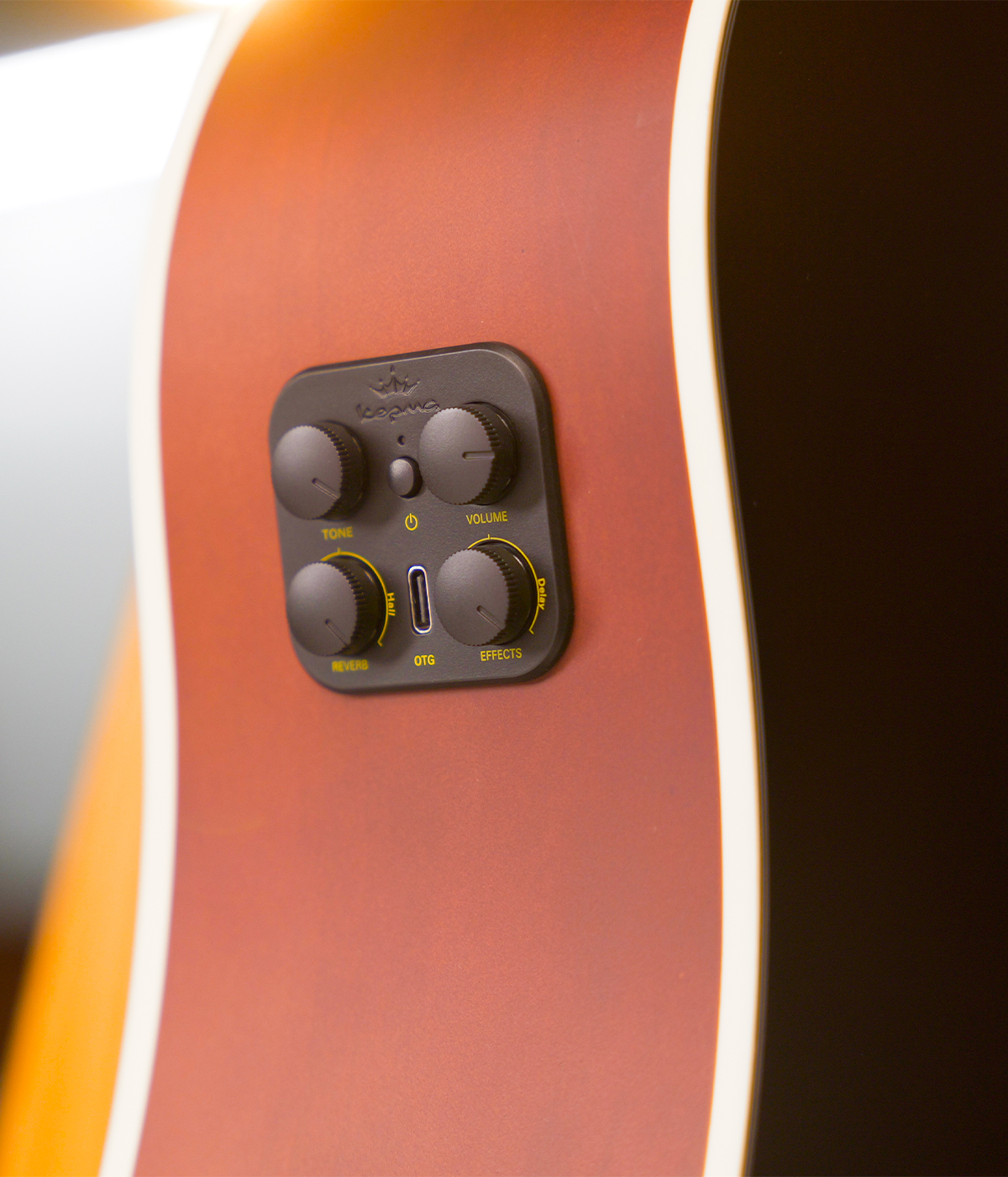 Kepma D1CE PRO TRANS K10- Semi acoustic Guitar- Crimson satin