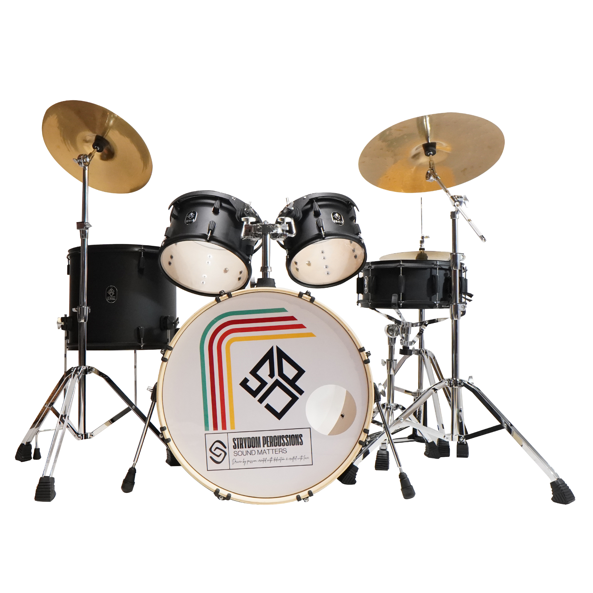 Strydom Sonic Pro Acoustic DrumKit Bourbon grain gloss