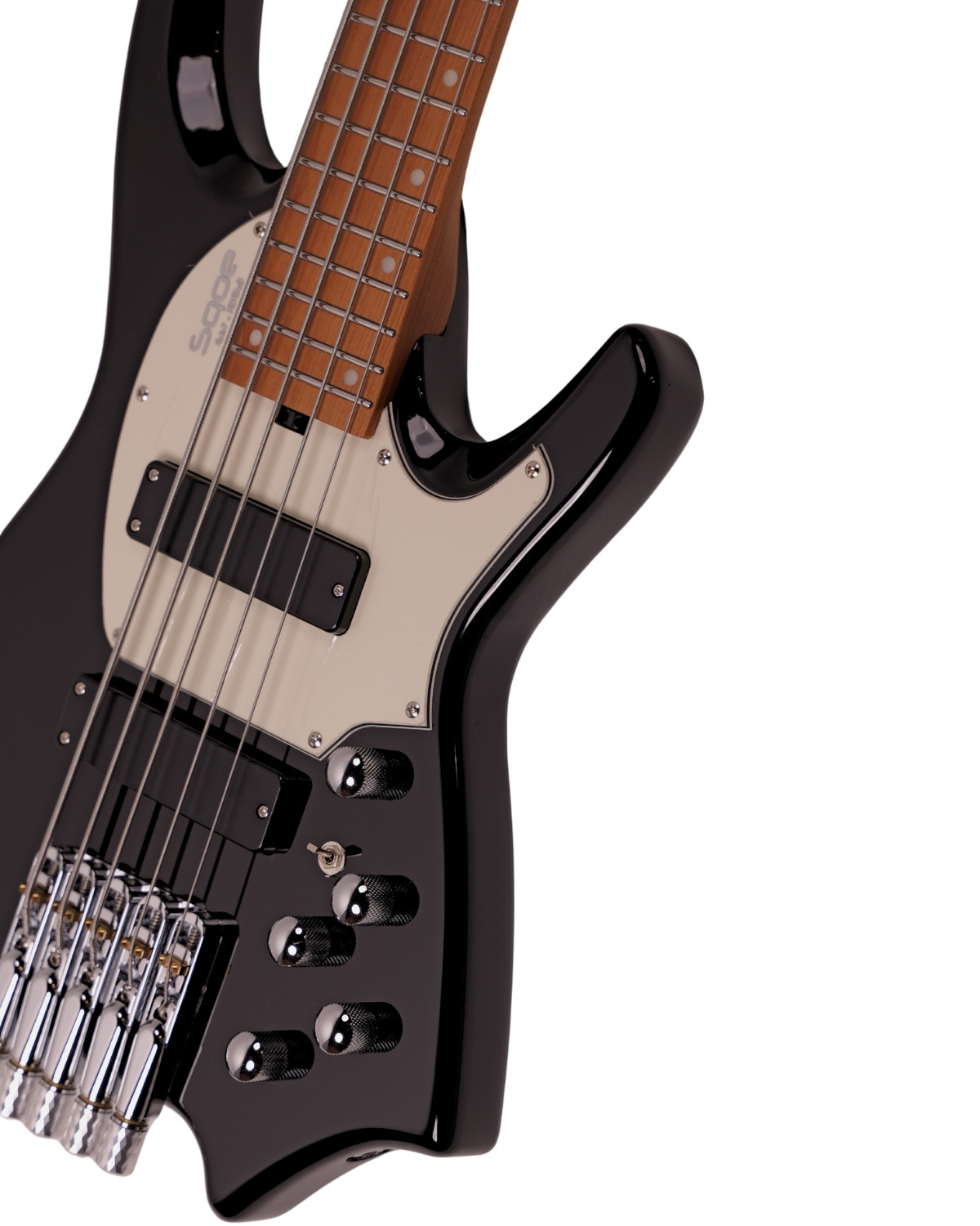 SQOE SBWT750 Black Warrior 5-String Headless Bass