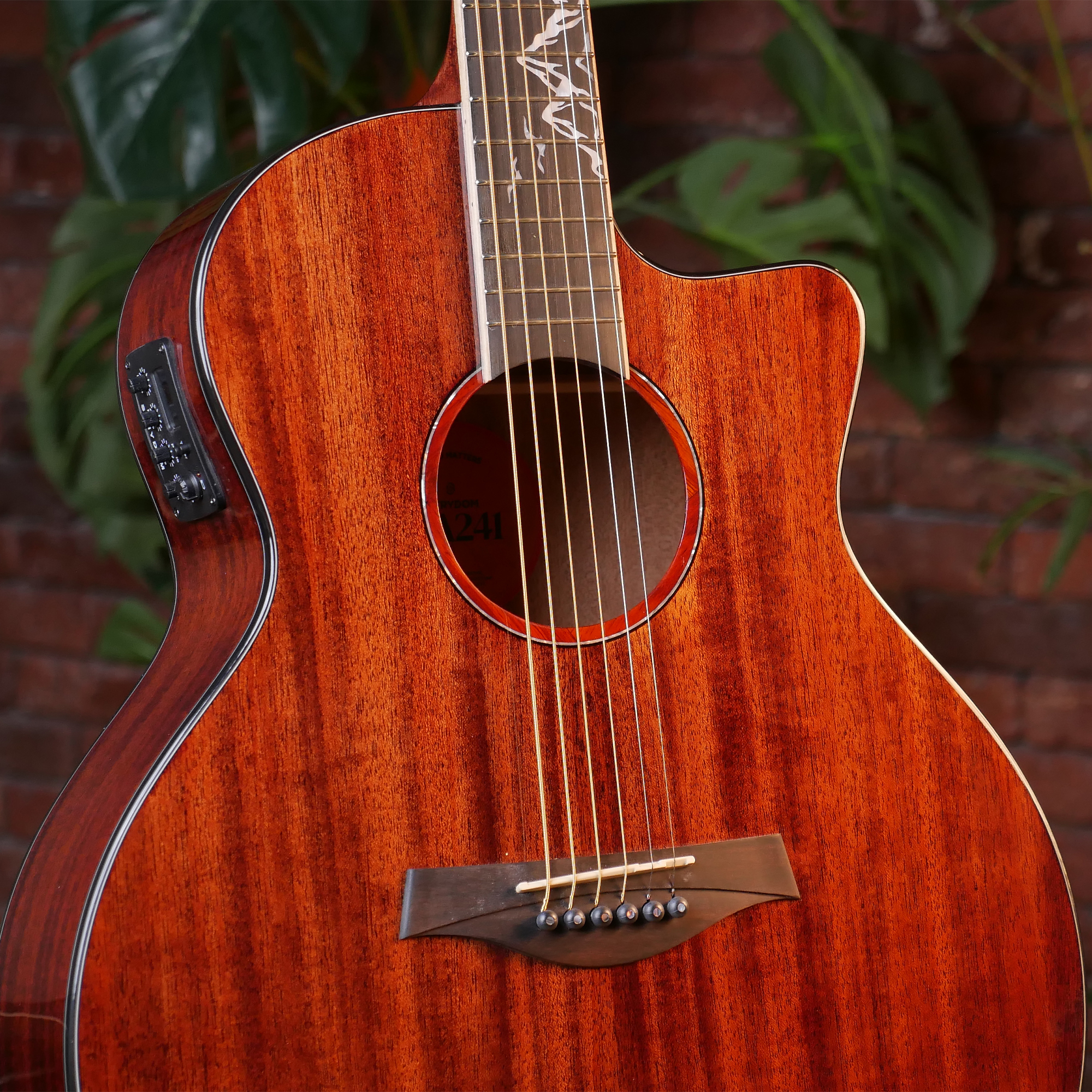 Strydom GA241CE Red moon All mahogany semi-acoustic guitar Natural