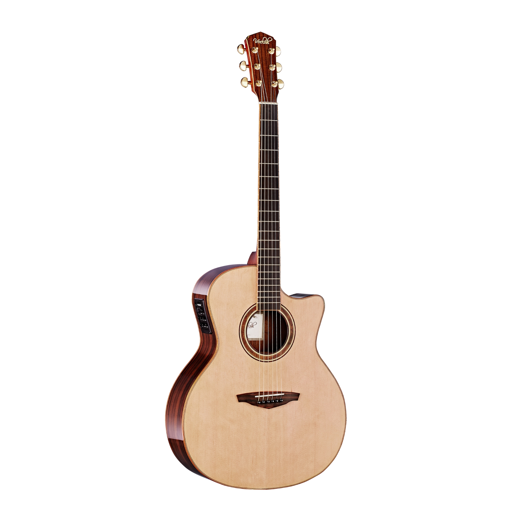Veelah V5GACE Semi- acoustic Solid top guitar with fishman presys blend