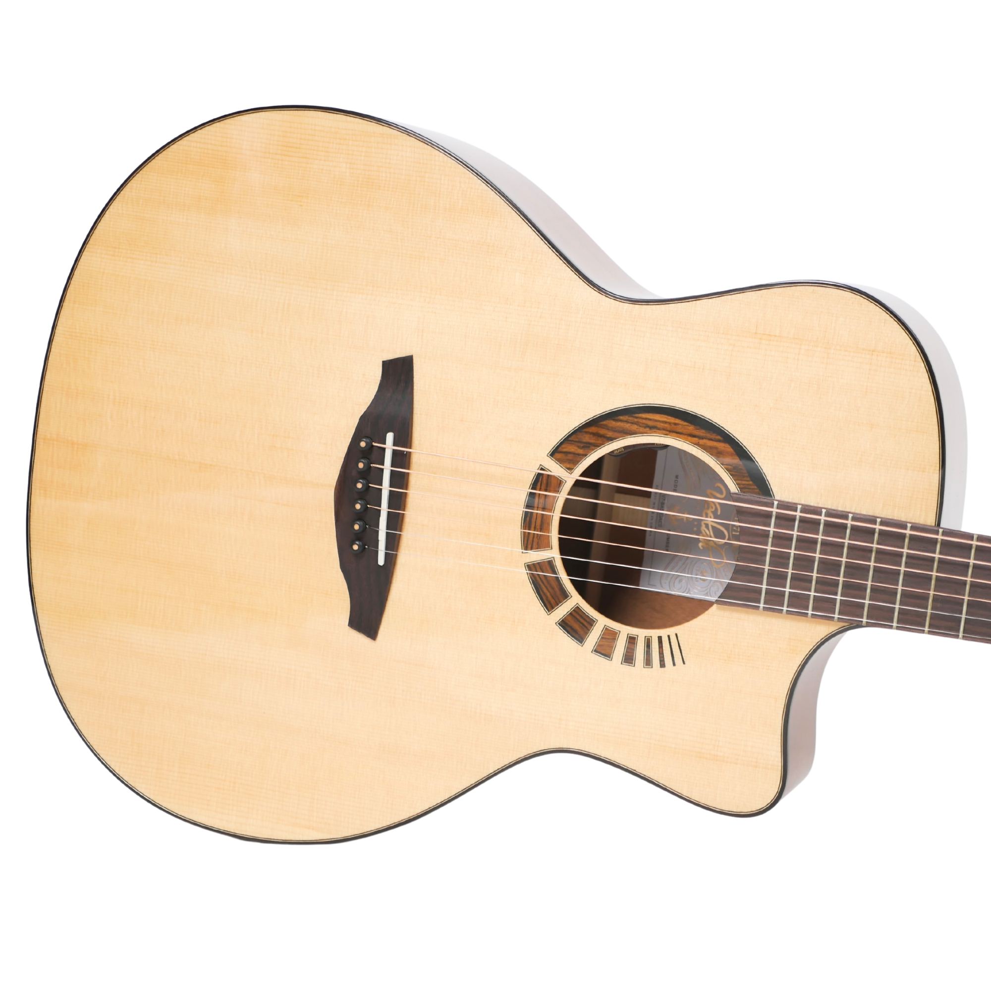 Veelah V7-BAS-GACE semi-acoustic guitar with Lr baggs and gigbag