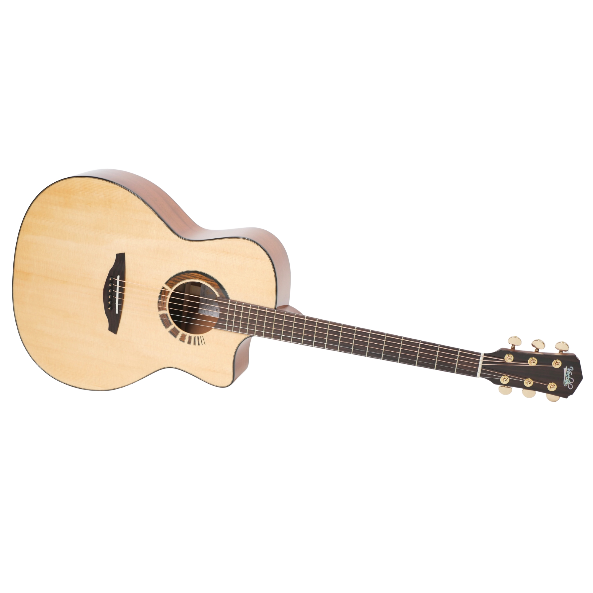 Veelah V7-BAS-GACE semi-acoustic guitar with Lr baggs and gigbag