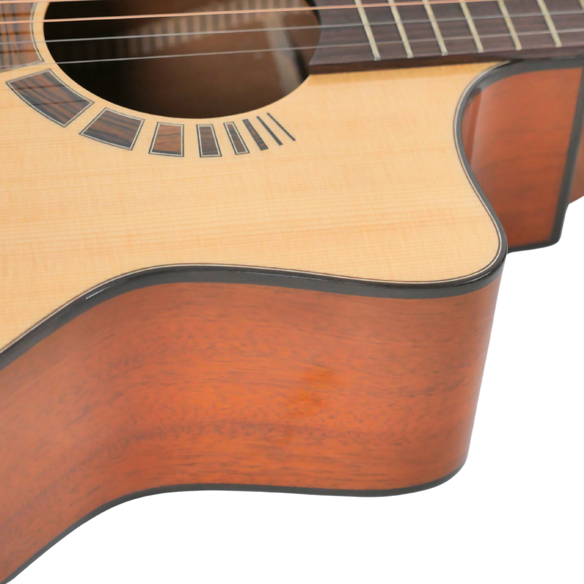 Veelah V7-BAS-GACE semi-acoustic guitar with Lr baggs and gigbag