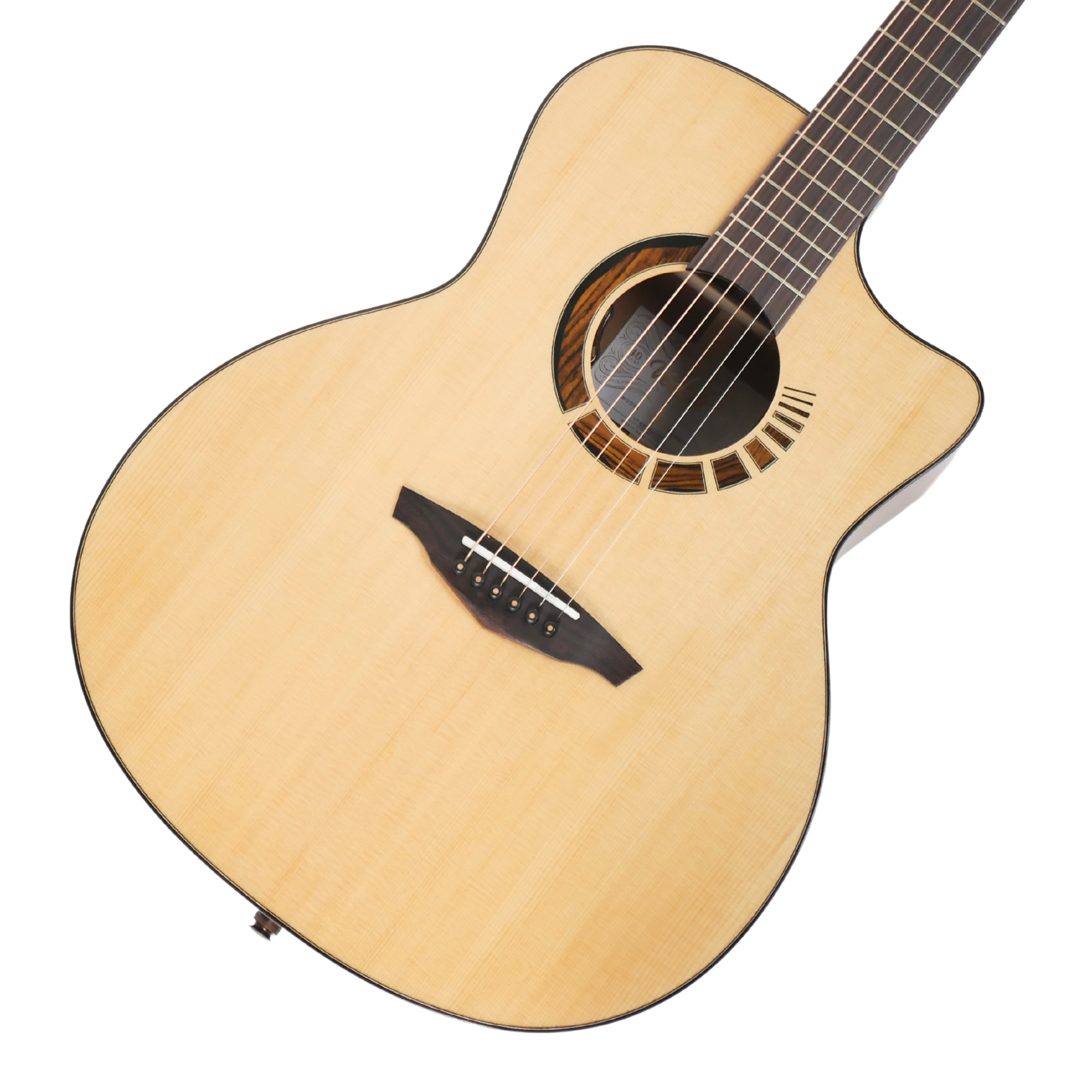 Veelah V7-BAS-GACE semi-acoustic guitar with Lr baggs and gigbag