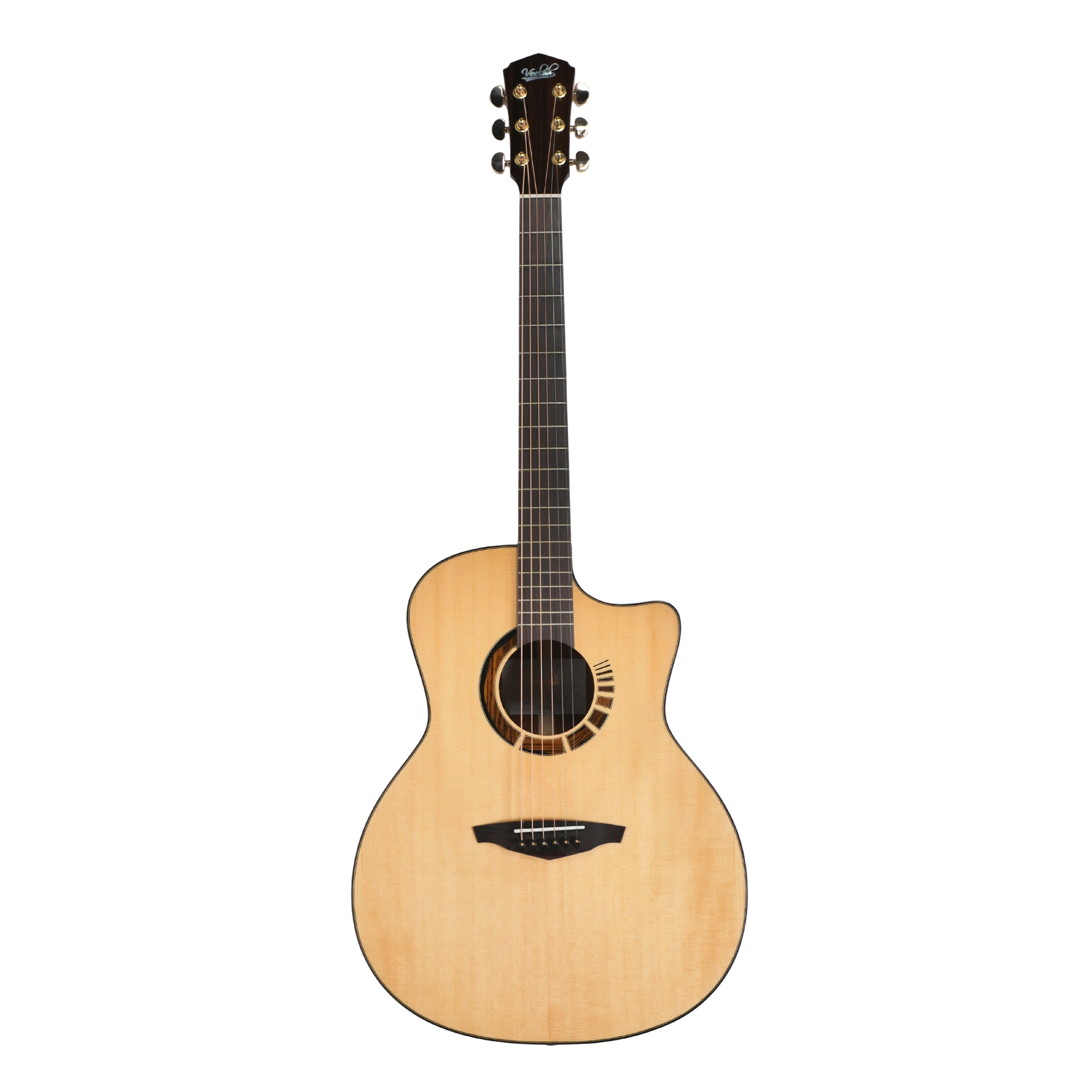 Veelah V7-BAS-GACE semi-acoustic guitar with Lr baggs and gigbag