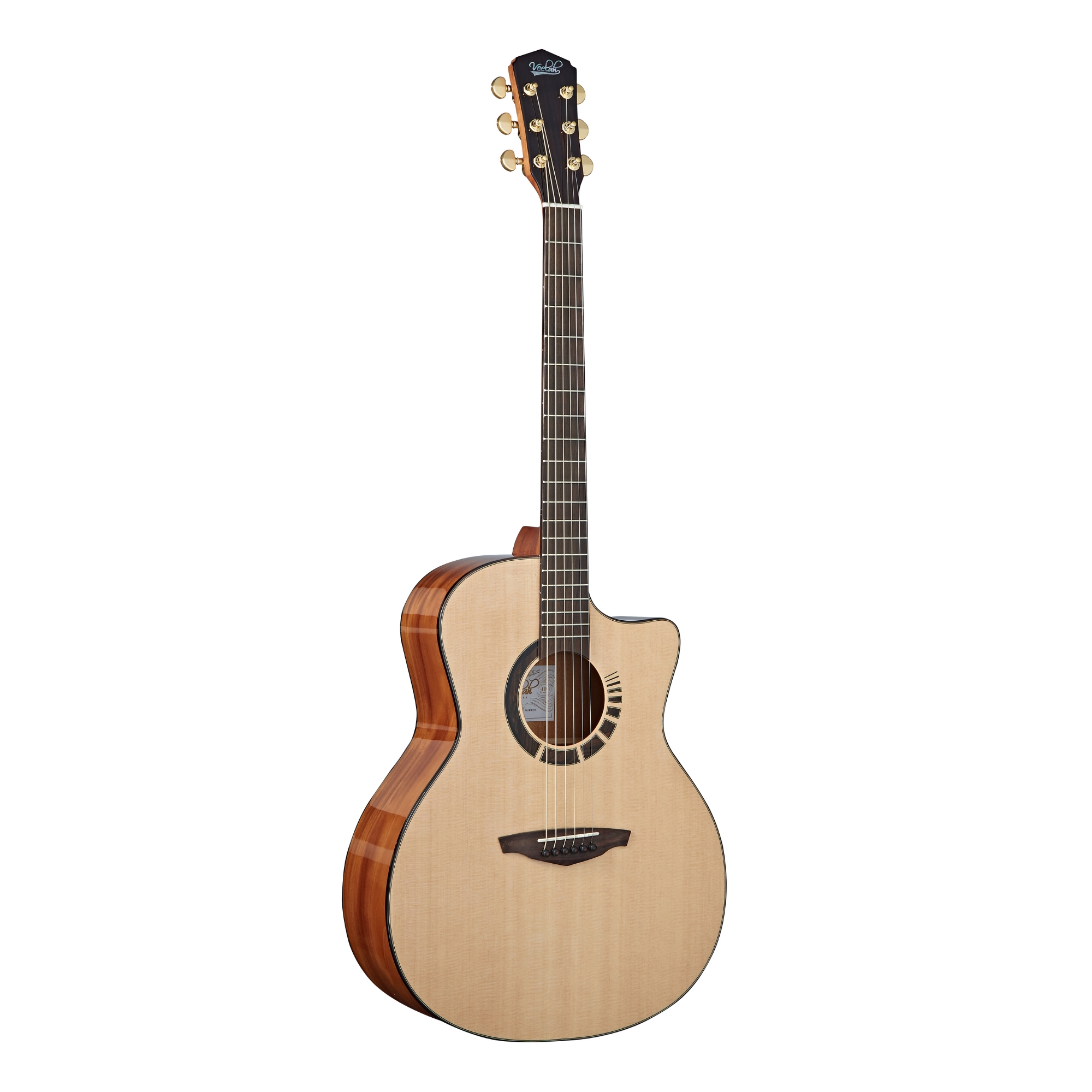 Veelah V7-BAS-GACE semi-acoustic guitar with Lr baggs and gigbag