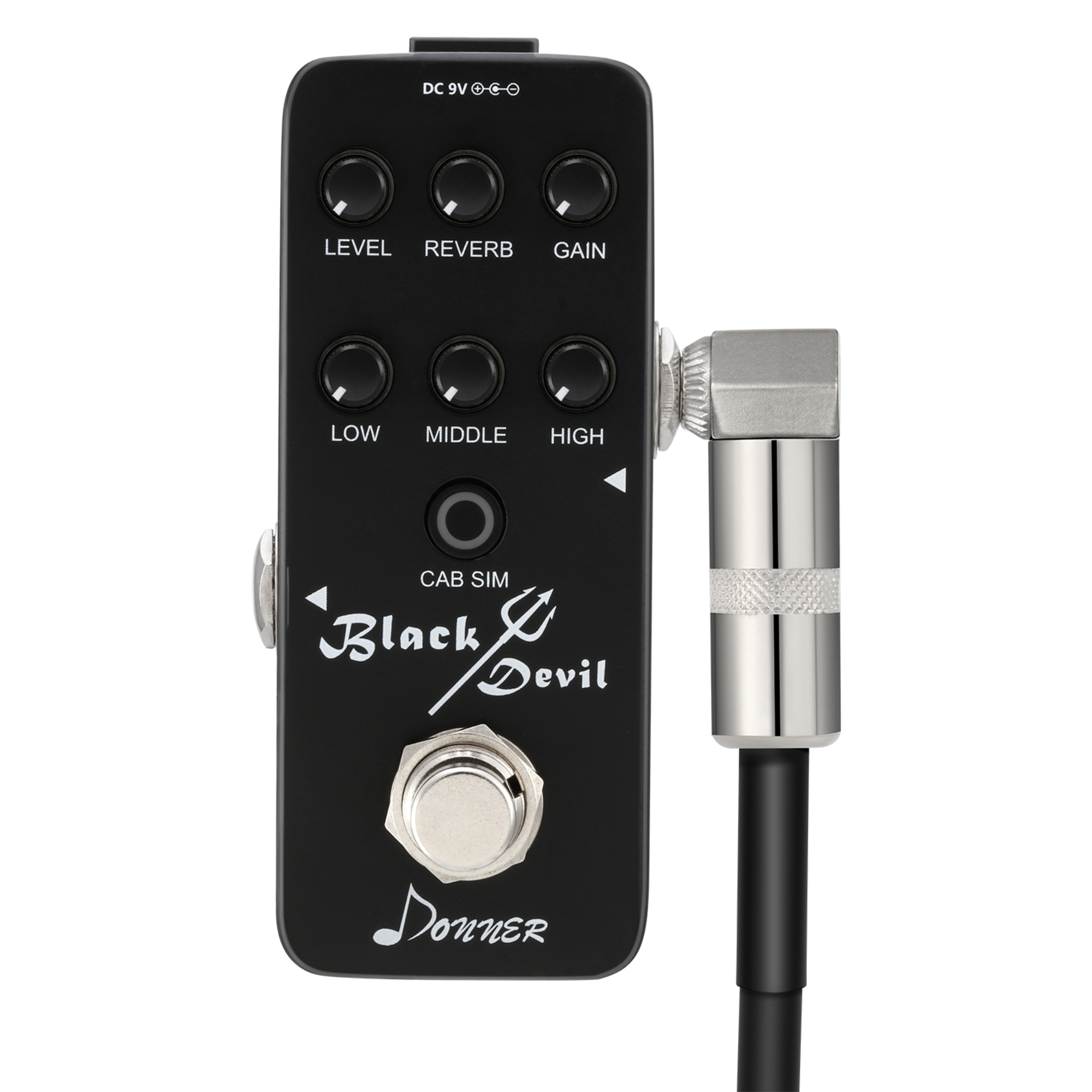 Donner Guitar Patch Cables Right Angle 6 Inch 15 cm 14 Instrument Cables for Effect Pedals 6 Pack