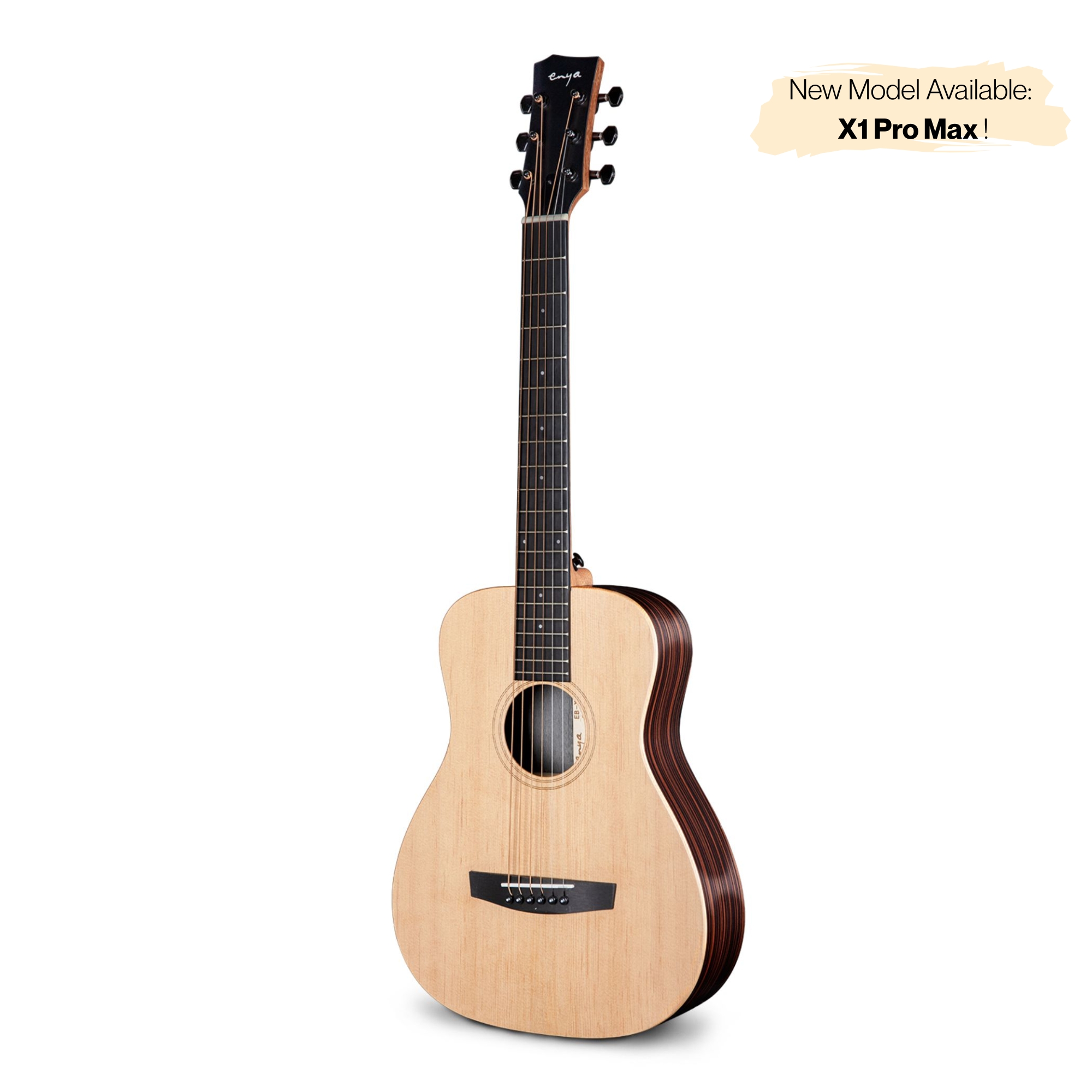 Enya EB-X1 PRO 34INCH Acoustic Guitar with padded bag- Natural Matt Finish