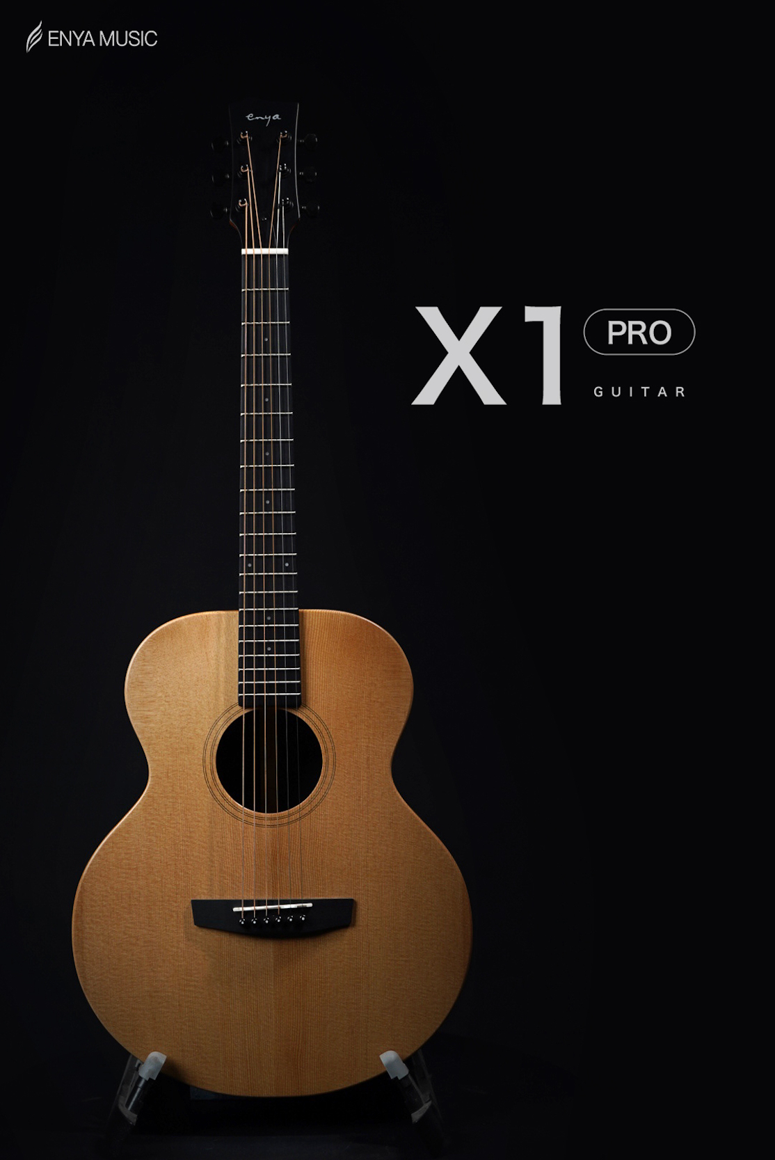 Enya EM-X1 PRO SP1 EQ 36TransAcoustic Guitar- Natural Matt Finish